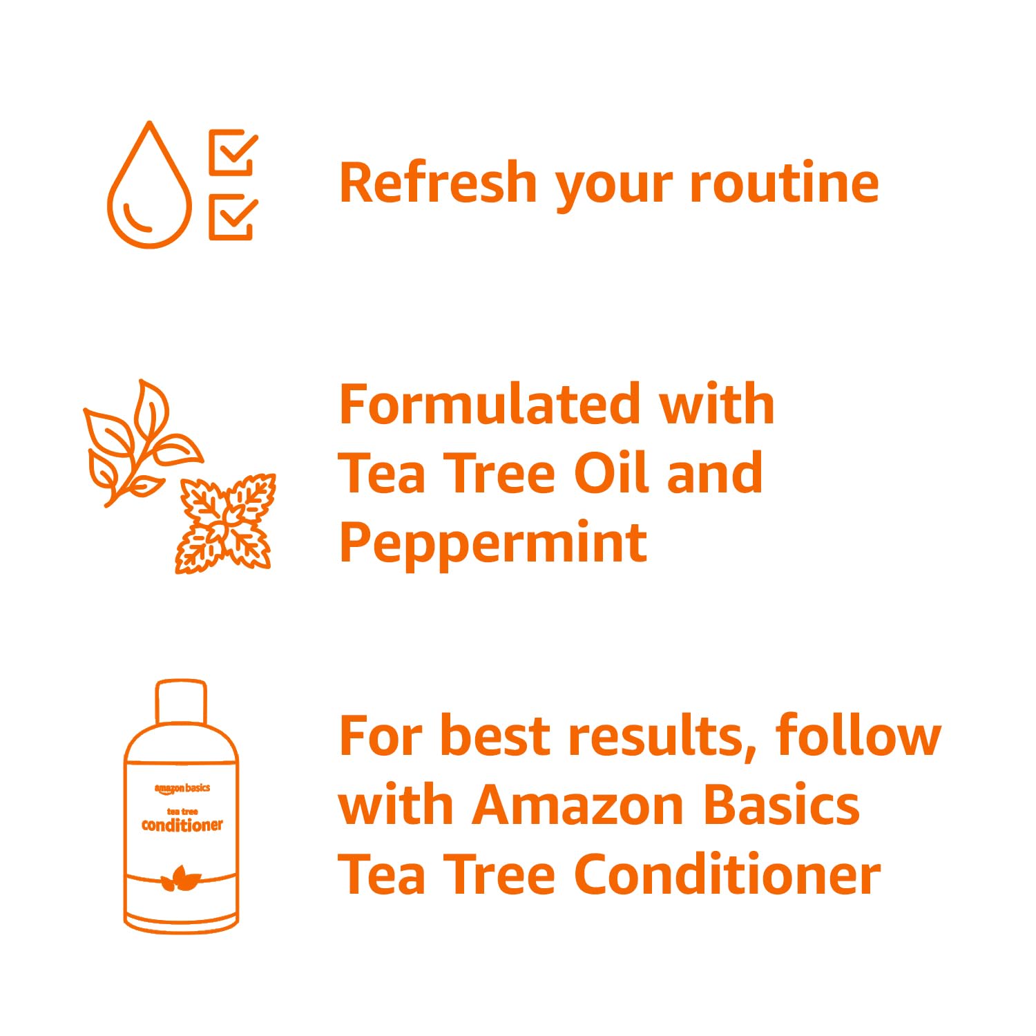 Amazon Basics Tea Tree Conditioner with Peppermint and Lavender, 10.14 Fl Oz, Pack of 1