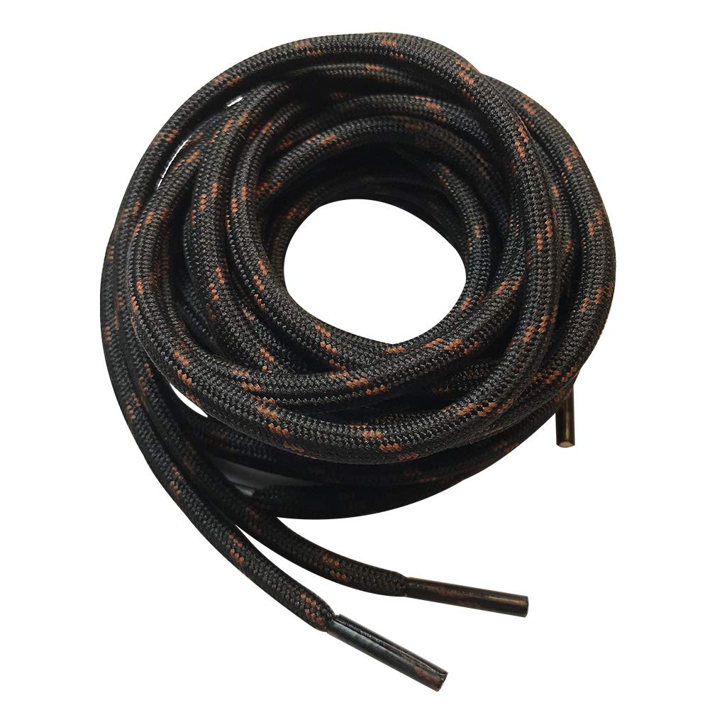 B&Q 3 Pairs Heavy Duty Round Boot Laces Shoelaces for Hiking Walking Construction Safety Work Boots Shoes