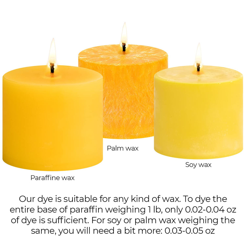 Liquid Candle Wax Dye for Soy Candle Making - 16 Popular Candle Dye Coloring Set - Premium Liquid Candle Wax Coloring - Highly Concentrated Candle Colors