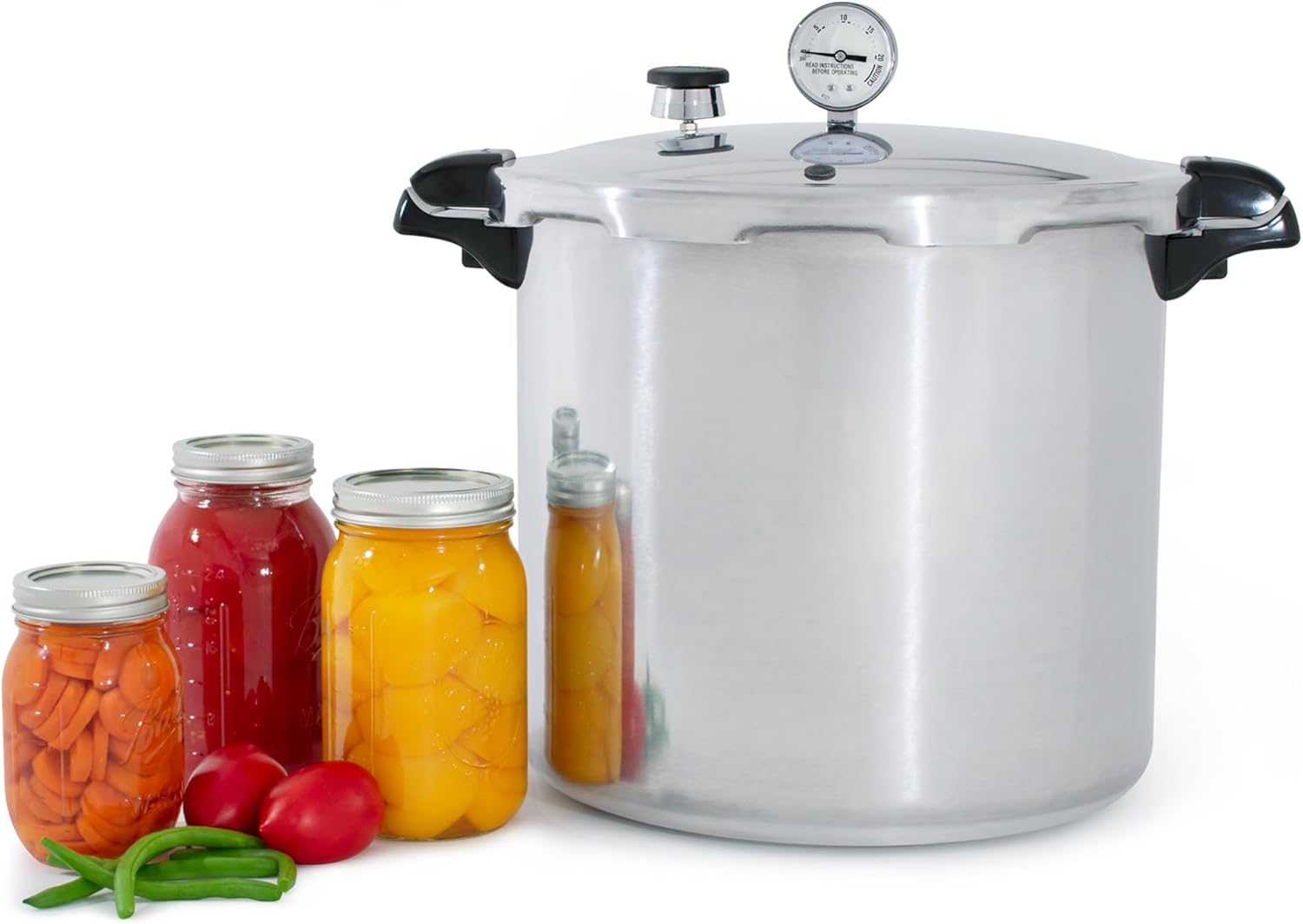 Presto 01784 23-Quart Induction Compatible Pressure Canner, Silver, Aluminum