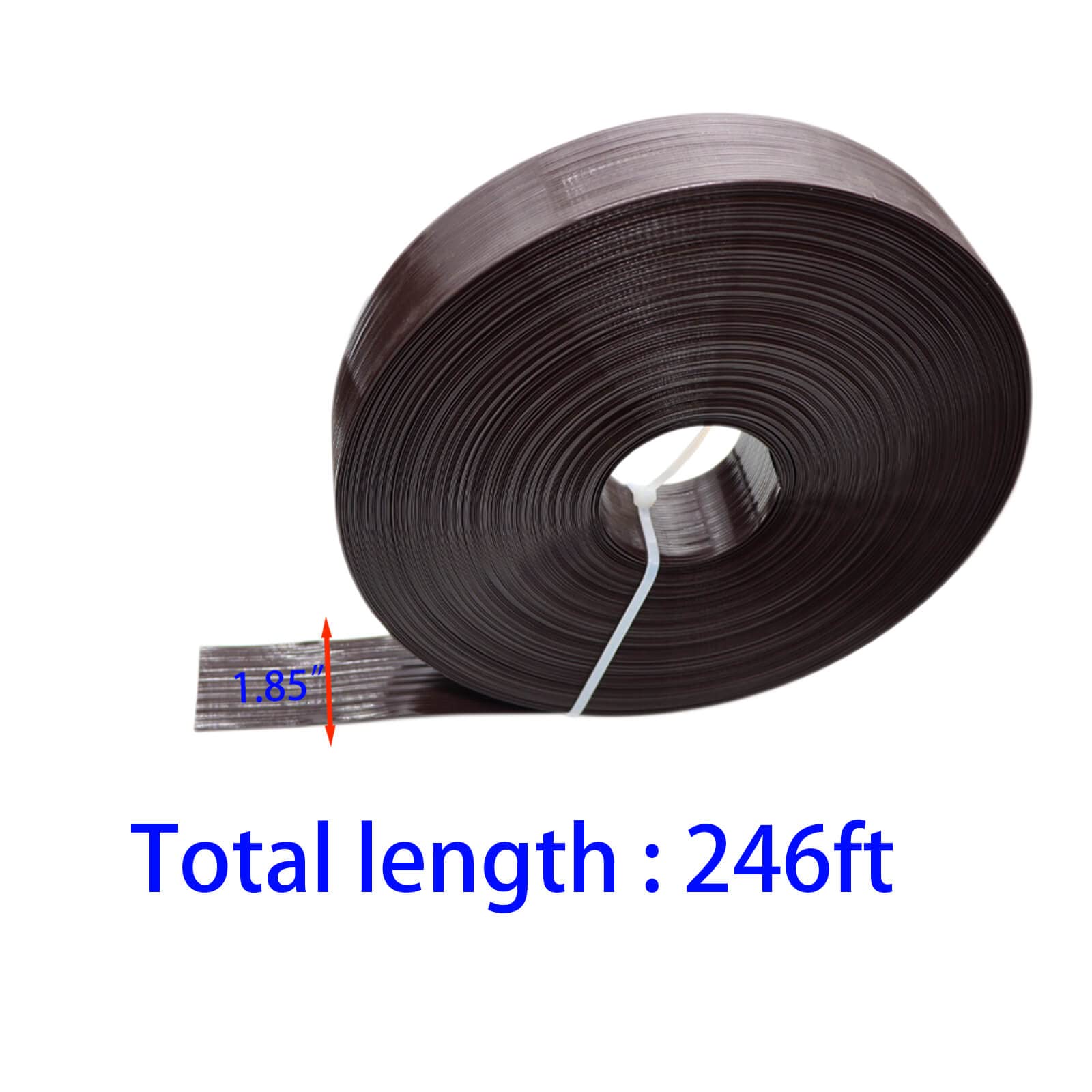 Chain Link Fence Privacy Tape, 246ft x 0.15ft Chain Link Fence Slats, Fence Covering Privacy, Brown (200PCS Button + Puncher Included)