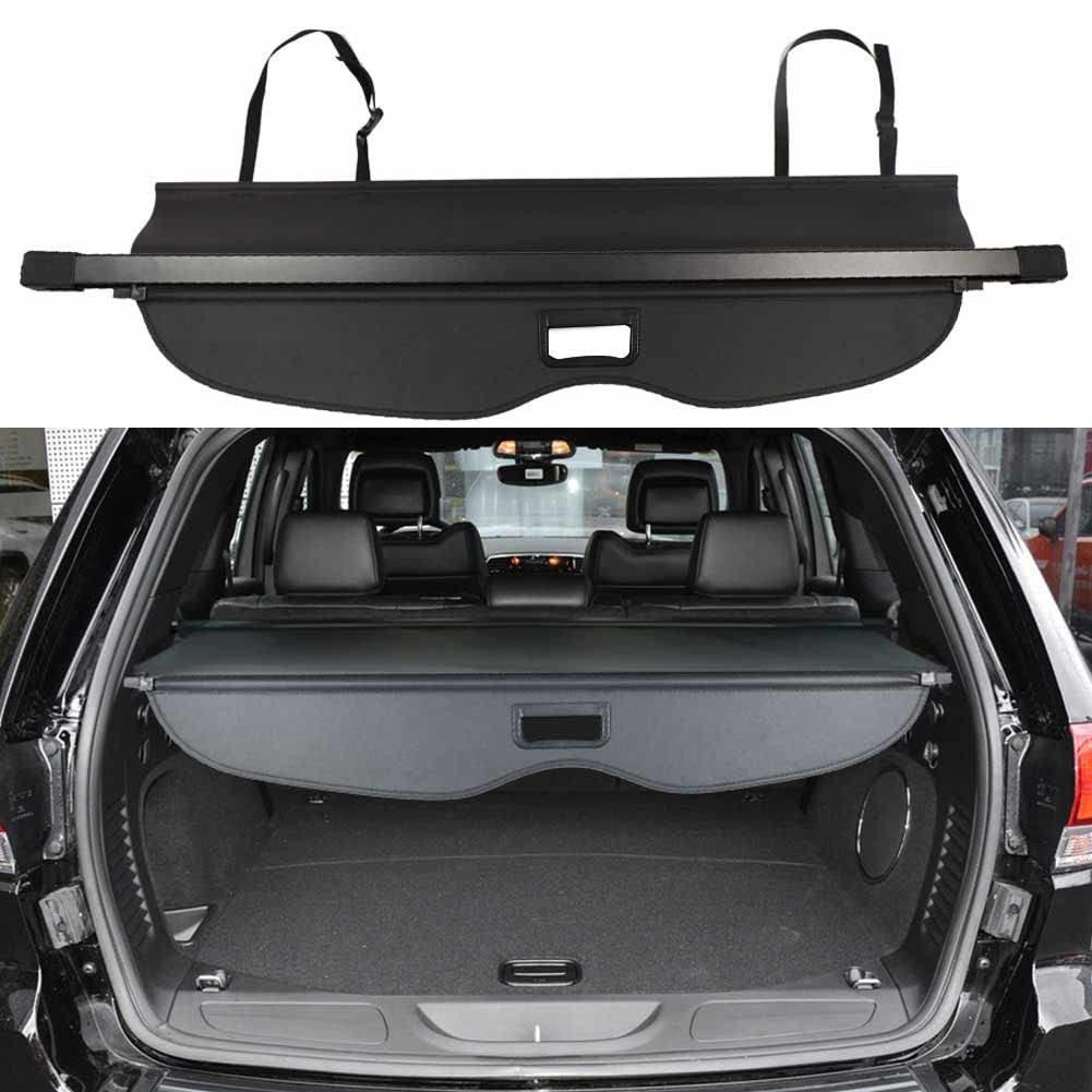 Cargo Cover for Jeep Grand Cherokee (2 Row; WL) 4XE Accessories 2022-2025 2026 Rear Black Trunk Shade Luggage Security Cover