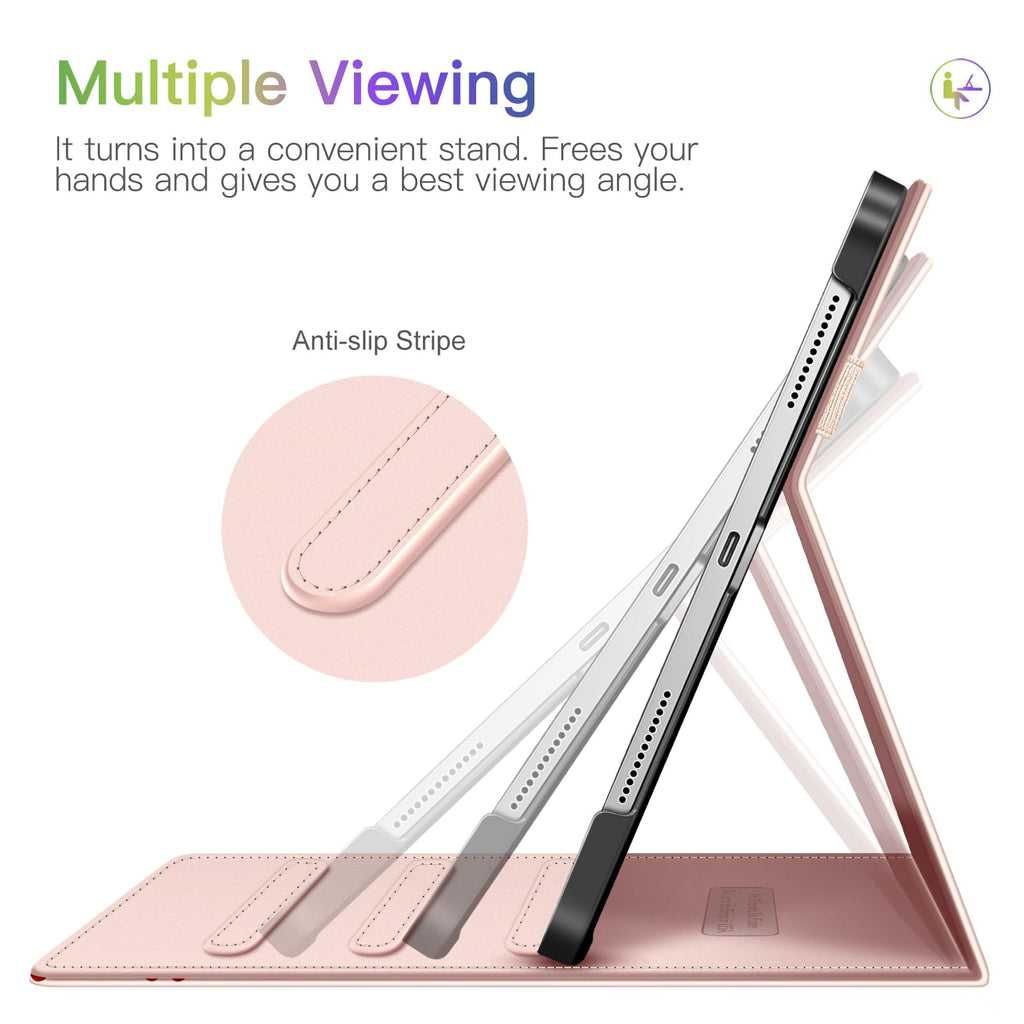 Fintie Case for iPad Air 11-inch M4/M3/M2 (2026/2025/2024), iPad Air 5th/4th Generation (2022/2020) 10.9 Inch, Multi-Angle Viewing Protective Cover with Pencil Holder & Pocket, Black