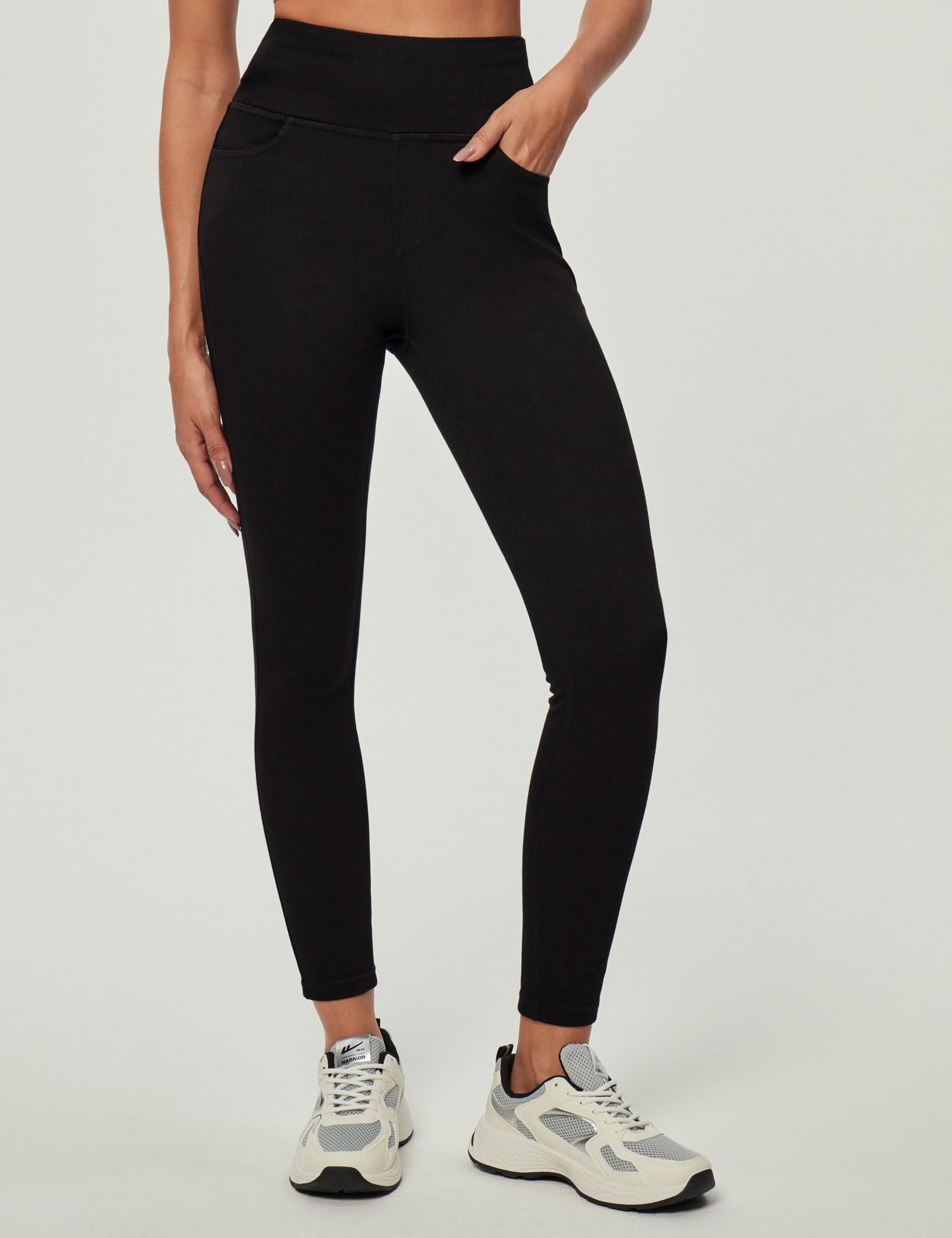 Heathyoga Stretchy Jeans for Women Trendy High Waist Pull On Jeggings Tummy Control Womens Skinny Jeans Leggings with Pockets