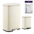 happimess HPM1006B Connor Rectangular 13-Gallon Trash Can with Soft-Close Lid and Free Mini Trash Can, Fingerprint Resistant, Modern, Minimalistic for Home, Kitchen, Office, Bathroom, Black