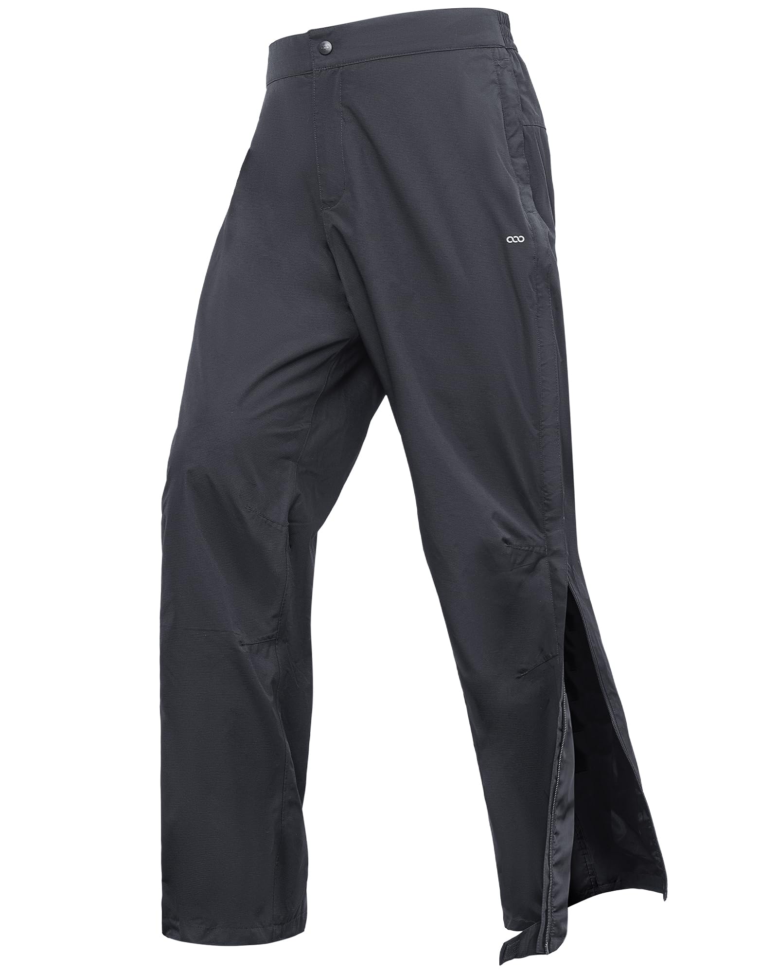 33,000ft Men's Rain Pants Full Zip Waterproof Pants Breathable Rain Over Trousers for Outdoor Hiking Golf Work