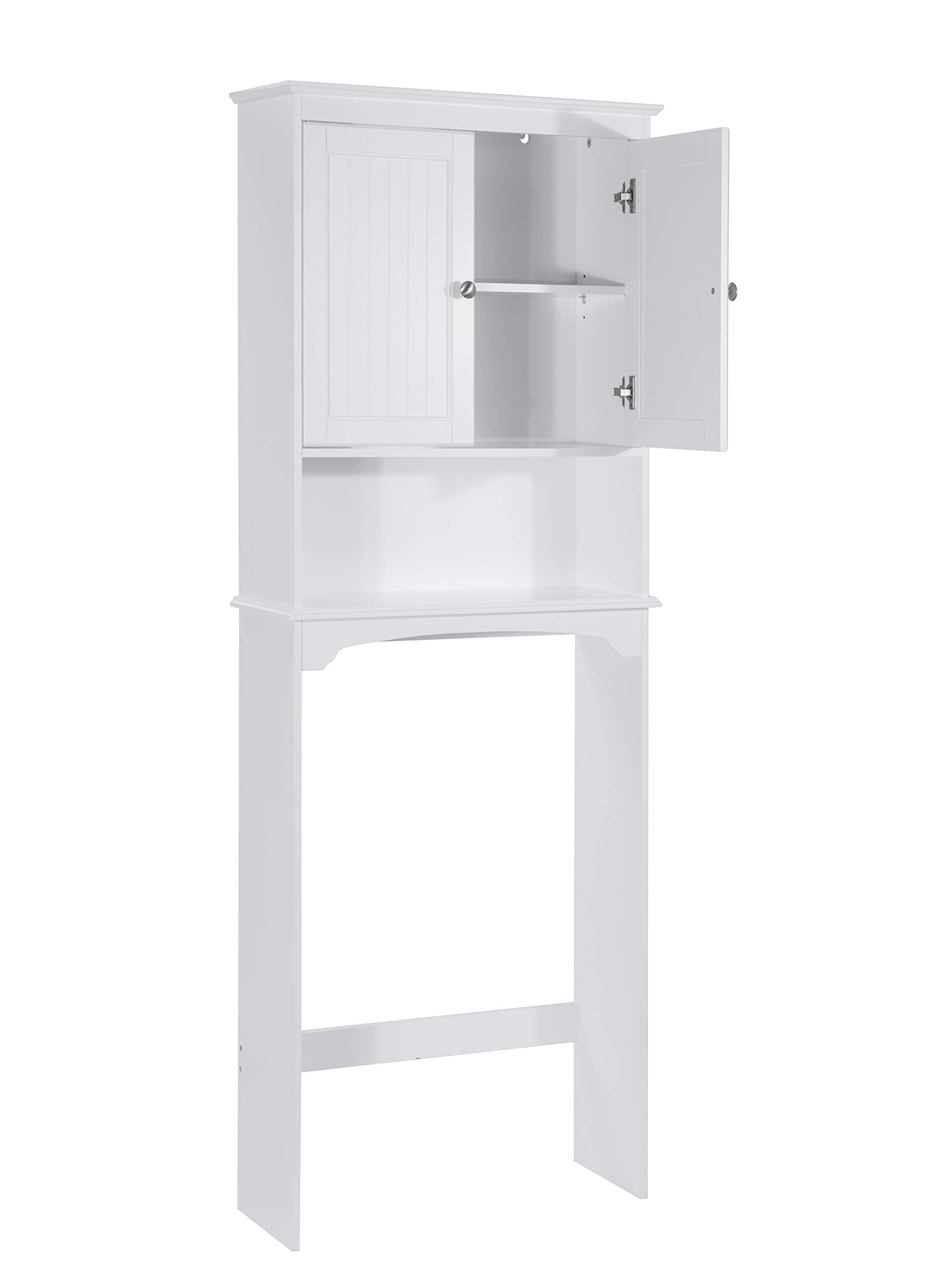 Spirich Over The Toilet Cabinet for Bathroom Storage, Above Toilet Storage Cabinet with Doors and Adjustable Shelves, Espresso