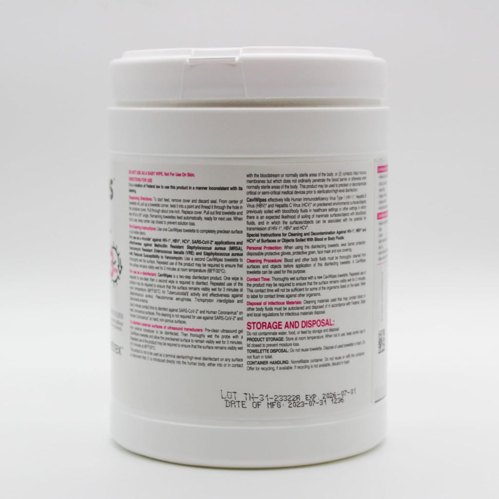 Cavicide and CaviWipes, CaviWipes, 160/pop-up dispenser, fragrance free