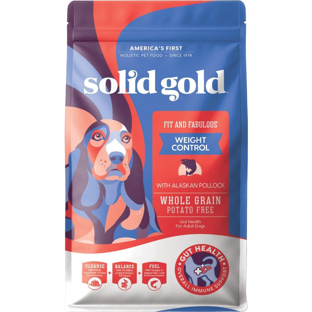Solid Gold Toy & Small Breed Dry Dog Food Small Bites – Real Beef, Grain Free, Gluten Free, High Fiber Kibble with Probiotics for Gut Health & Digestion Support – Healthy Dog Food All Ages – 4LB