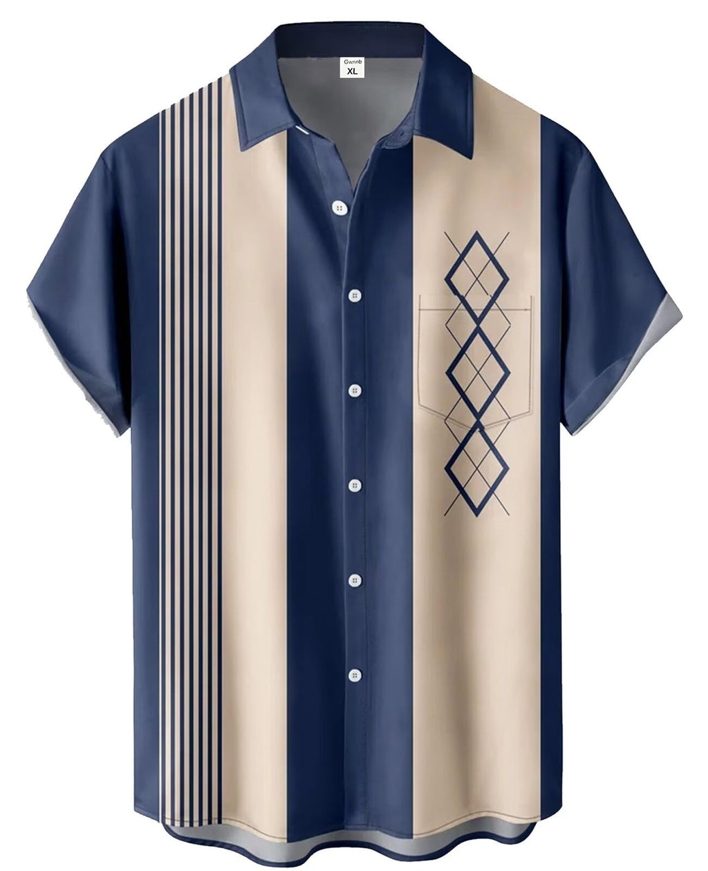 Bowling Shirts for Men Print Short Sleeve Regular Fit Hawaiian Casual Button Down Beach Shirts