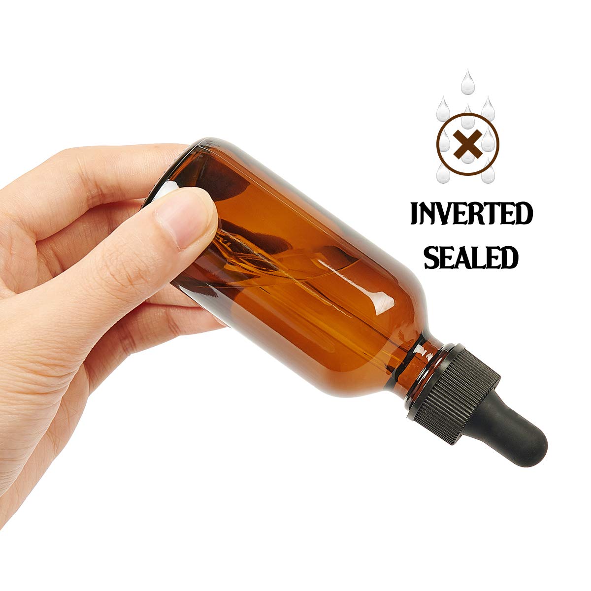 Eternal Moment 1 oz Eye Dropper Bottle(48 Pack), 30ml Amber Glass Bottles with Glass Eye Dropper for Essential Oils, Chemistry Lab Chemicals, Colognes & Perfumes
