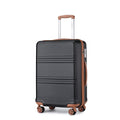 Kono Carry On Luggage Set Airline Approved Lightweight PC+ABS Carry On Suitcase with TSA Lock Spinner Wheels Durable Luggage Hardside Apricot Blue