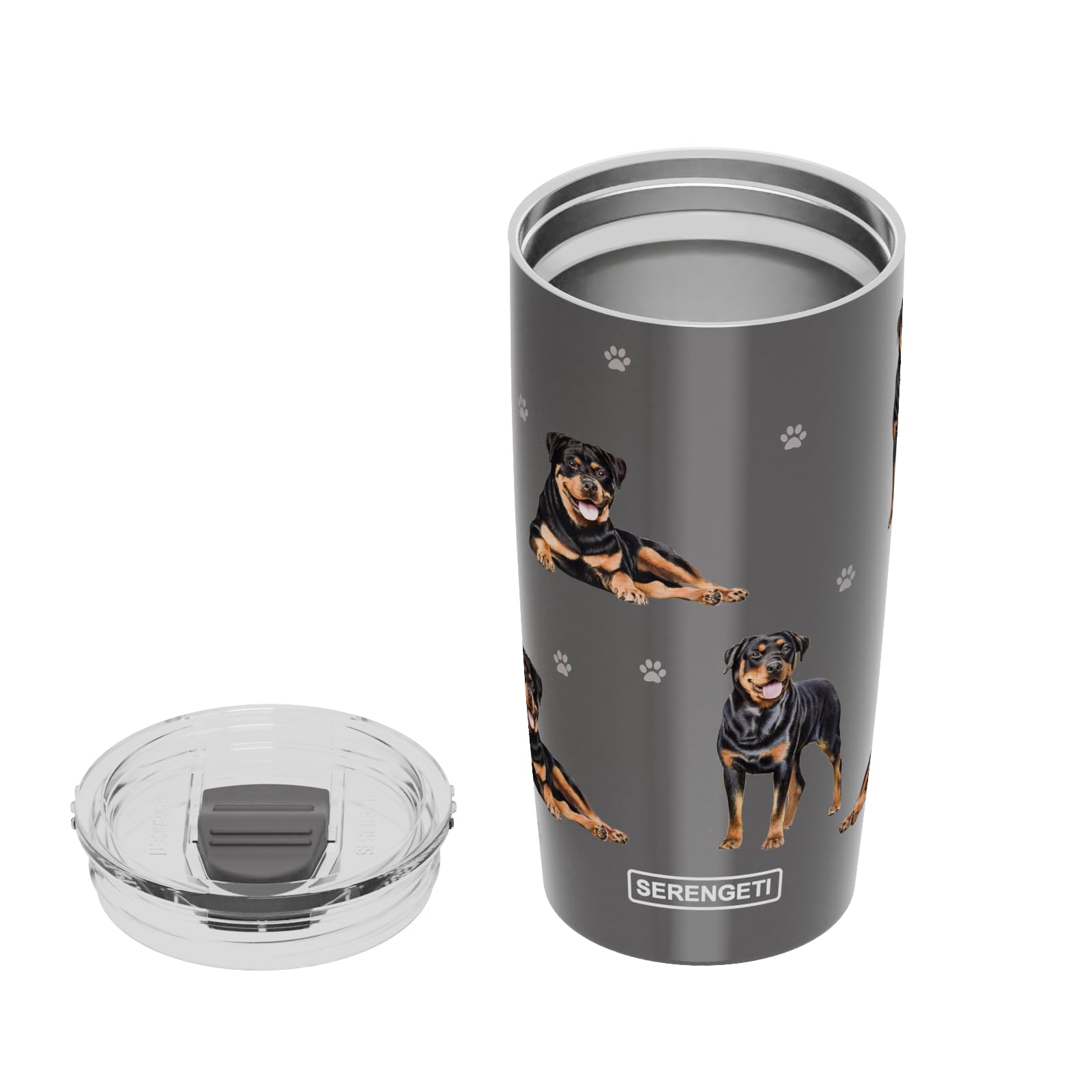 SERENGETI Australian Shepherd 20 Oz. Stainless Steel, Vacuum Insulated Tumbler with Spill Proof Lid - 3D Print - Insulated Travel mug for Hot or Cold Drinks (Australian Shepherd Tumbler)