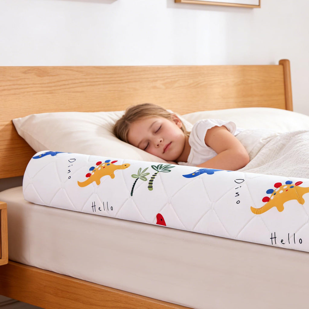 Ceekliybear 1-Pack Premium Foam Bed Bumpers for Toddler, Non-Slip Bed Rails for Toddlers for Twin, Queen, King Beds, Machine Washable Bumpers Cover for Easy Care（Size：52" x 7" x 5"）
