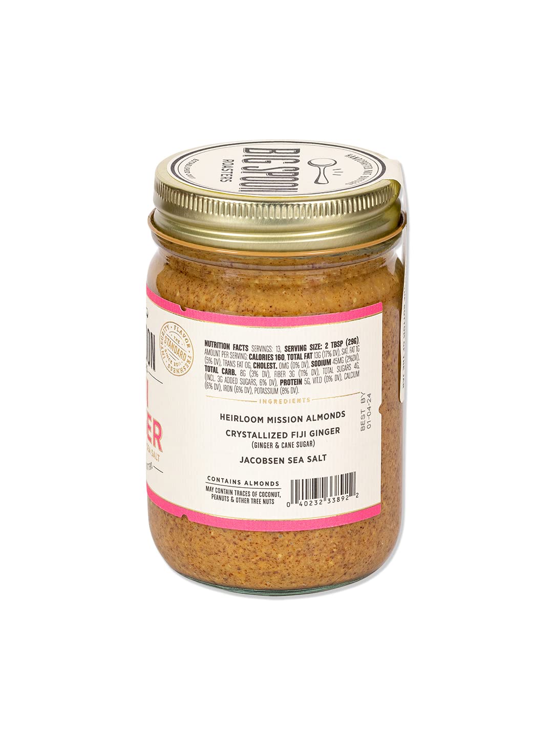 Big Spoon Roasters Carrot Cake Almond Butter With Sea Salt - Keto Friendly, Low Sugar Almond Butter - Crunchy & Bee-Friendly Almonds - Gourmet, Vegan Almond Nut Butter - 13 Ounces