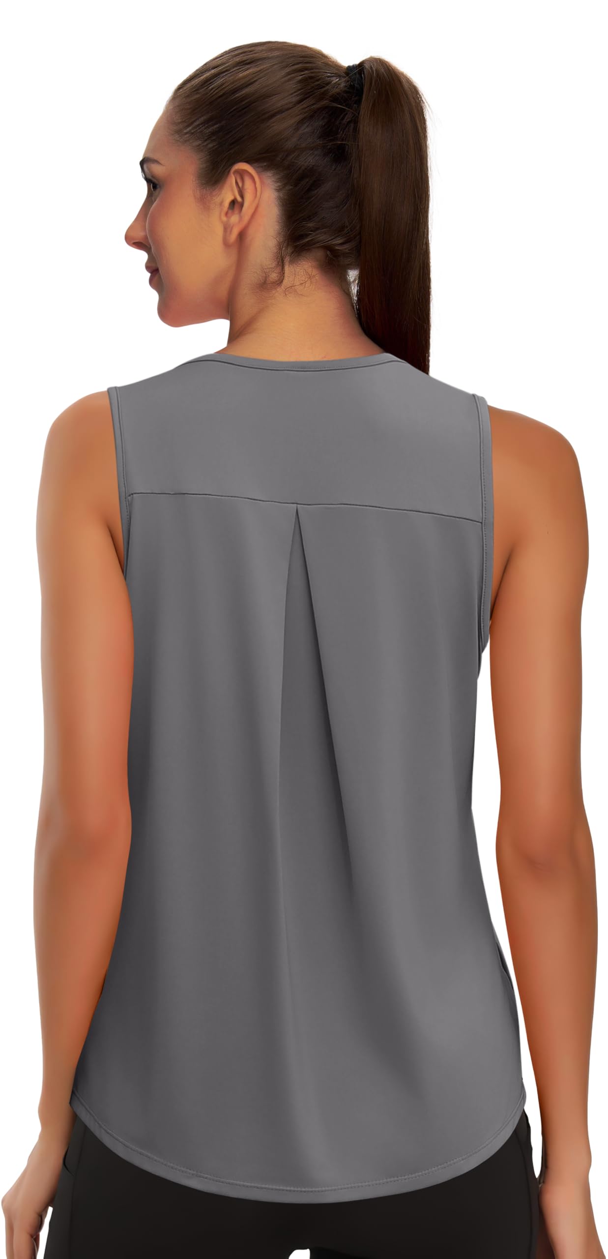 WIHOLL Workout Tops for Women Summer Athletic Tank Tops Sleeveless Shirts Beach Lightweight Gym Clothes