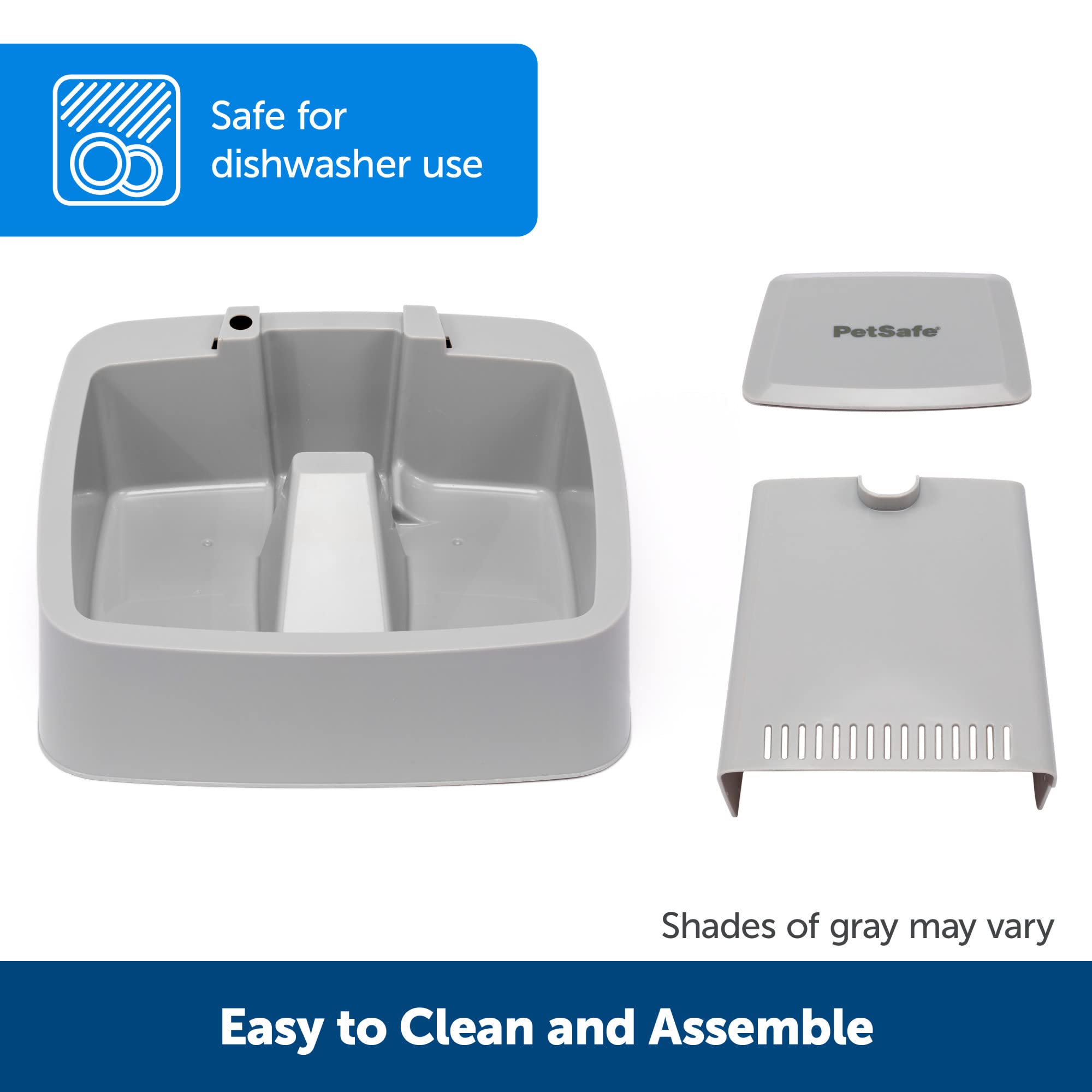 PetSafe Oasys 1 Gallon (128 Ounce) Pet Fountain - Cat or Small to Medium Breed Dog Water Fountain - Dishwasher Safe Filtered Water Dispenser with Flow Control - Filters Included - Easy to Clean