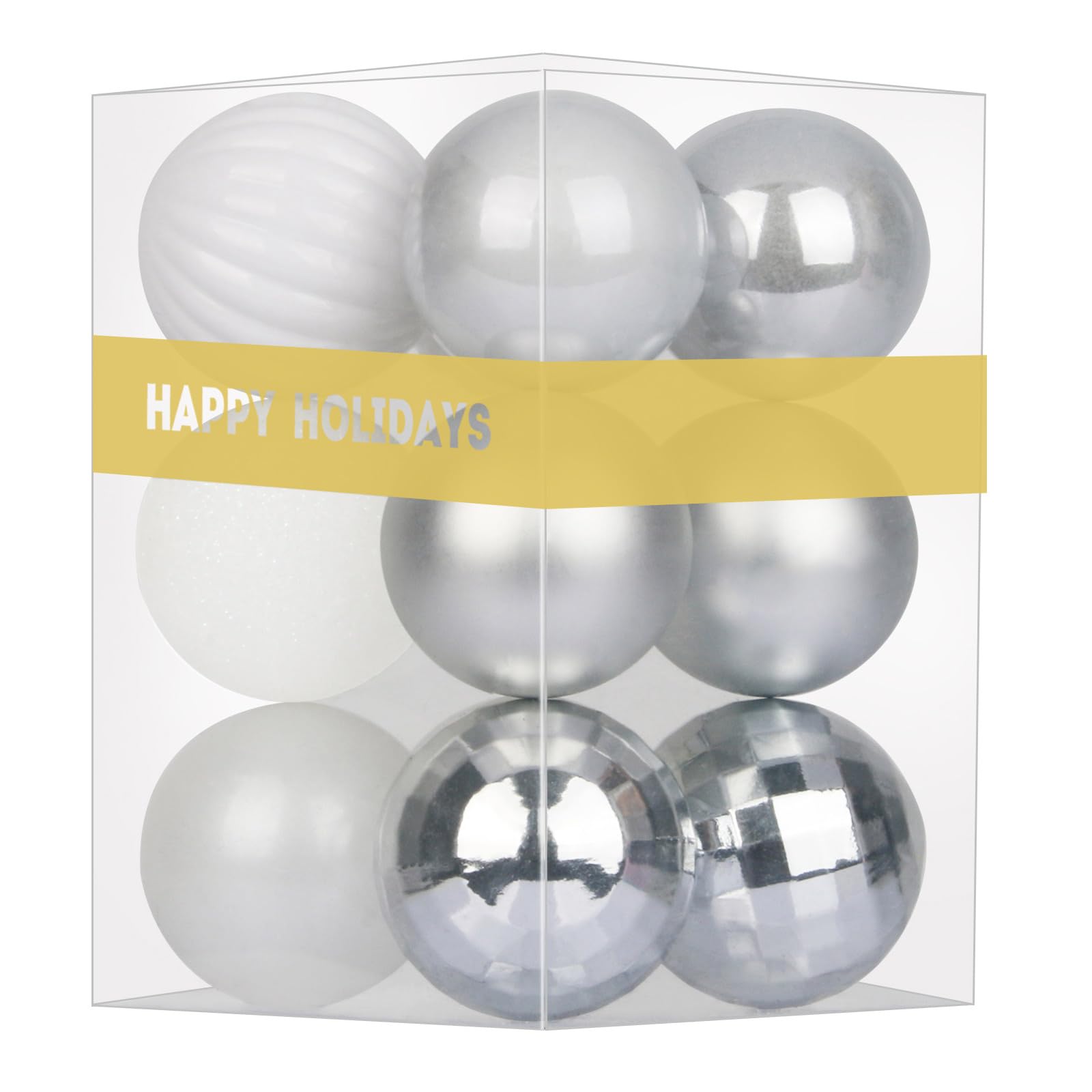 Bubblegun Pink 1.6" Small Christmas Balls Christmas Tree Decoration Ornaments Shatterproof Hanging Balls for Birthday Halloween Holiday Wedding Decorations Set of 12pcs