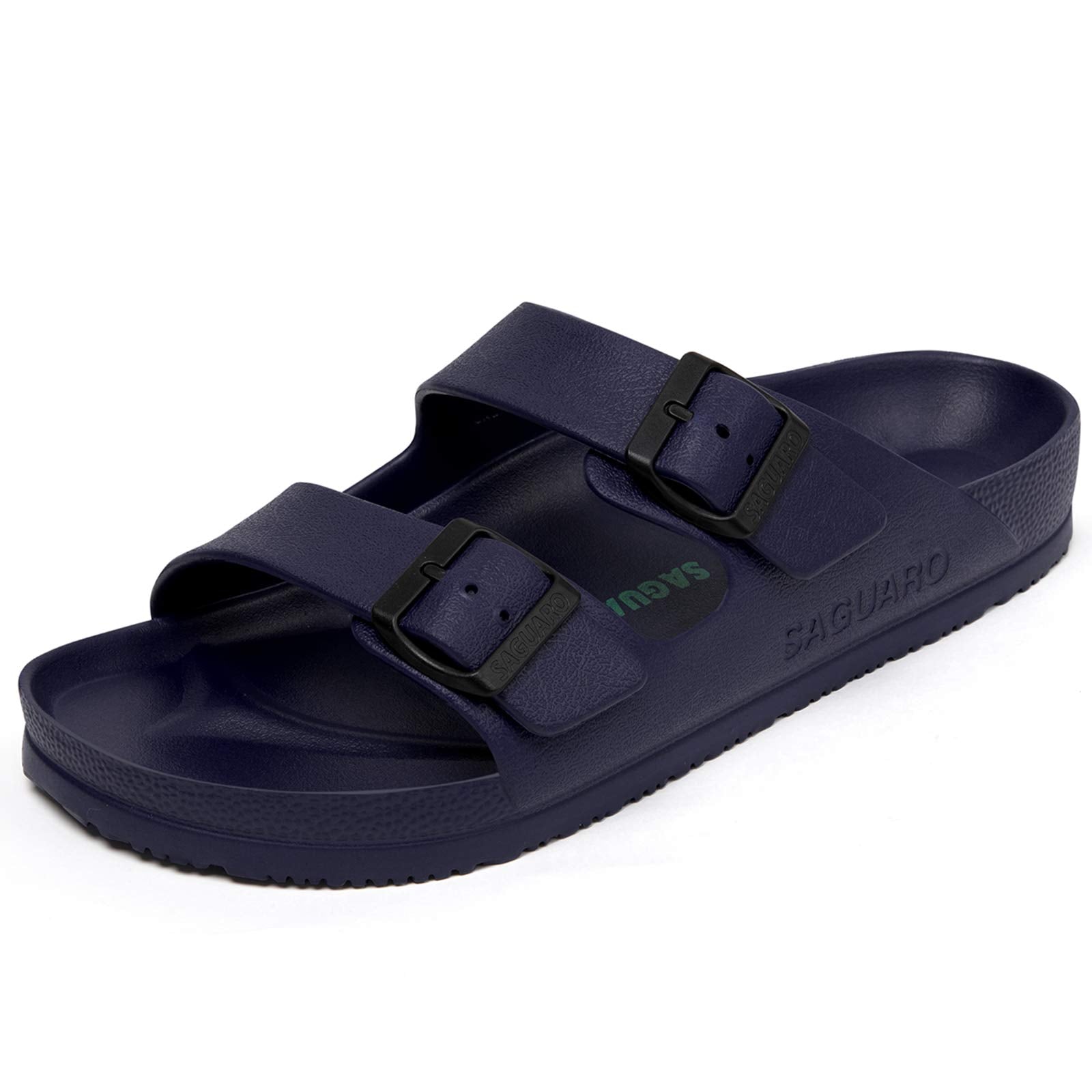 SAGUARO Men's Women's Comfort Double Buckle Sandals Lightweight Adjustable EVA Sandals with Rubble Sole