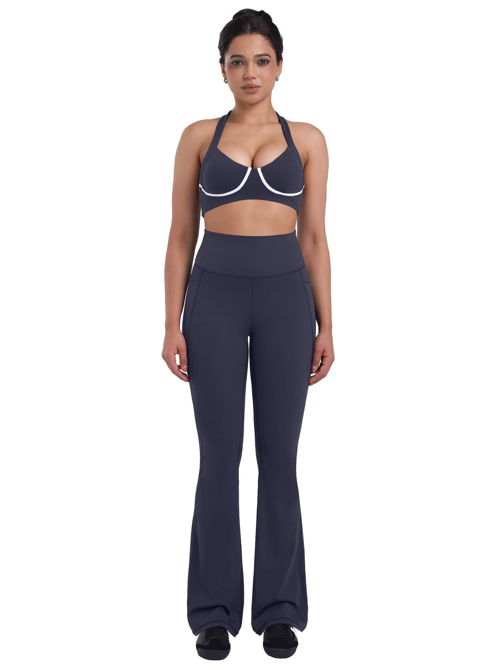 Sunzel Women Mini Flare Leggings with Pockets Breathable Bootcut Yoga Pants | Mini Flare, Buttery Soft, High Stretchy, High Waisted Tummy Control, Gym Clothes, Workout Casual Dance