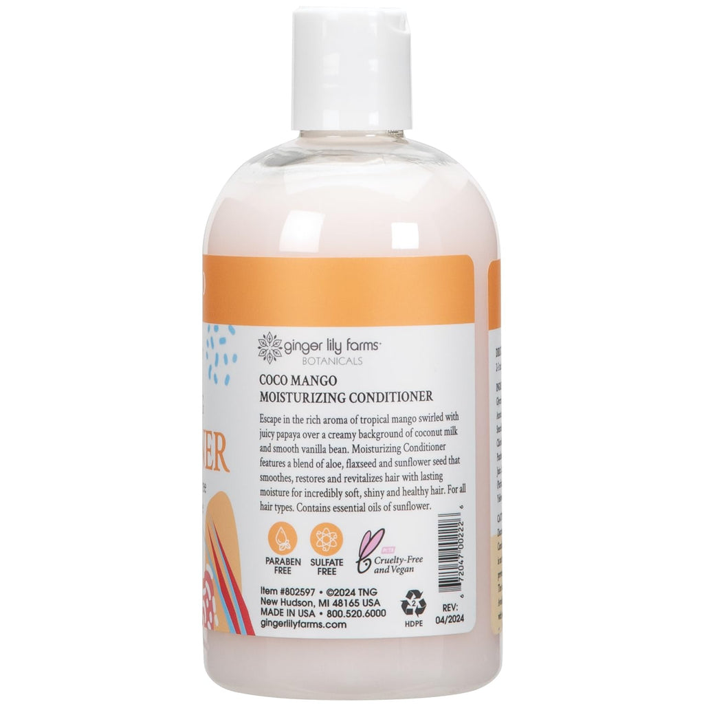 Ginger Lily Farms Botanicals Moisturizing Conditioner for Dry Hair, 100% Vegan & Cruelty-Free, Apple Pear Scent, 1 Gallon Refill (128 fl oz)