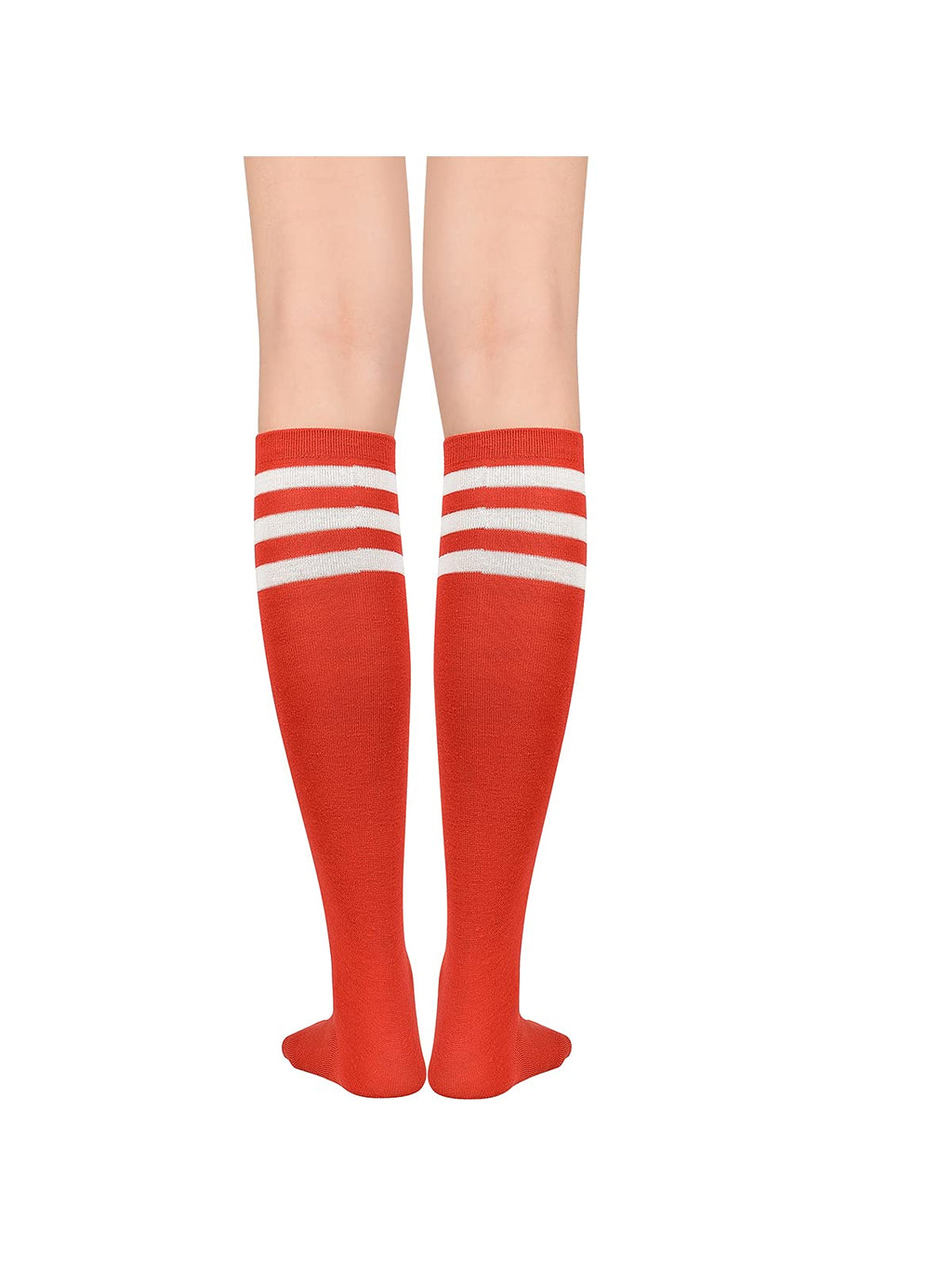 Century Star Knee High Striped Socks for Women - Long Thin Tube Sports Thigh High Socks Tall Stockings