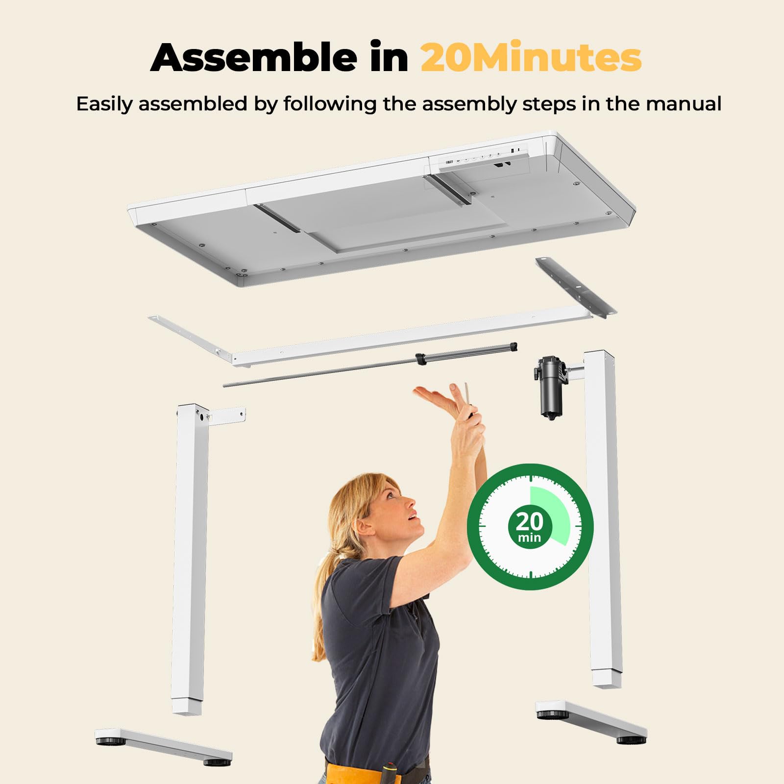 Glass Electric Standing Desk with Drawer, 35" x 20" Whole Piece Tabletop Samll Sit Stand Table, Height Adjustable Workstation with Storage & USB Ports, Quick Install Home Office Desk