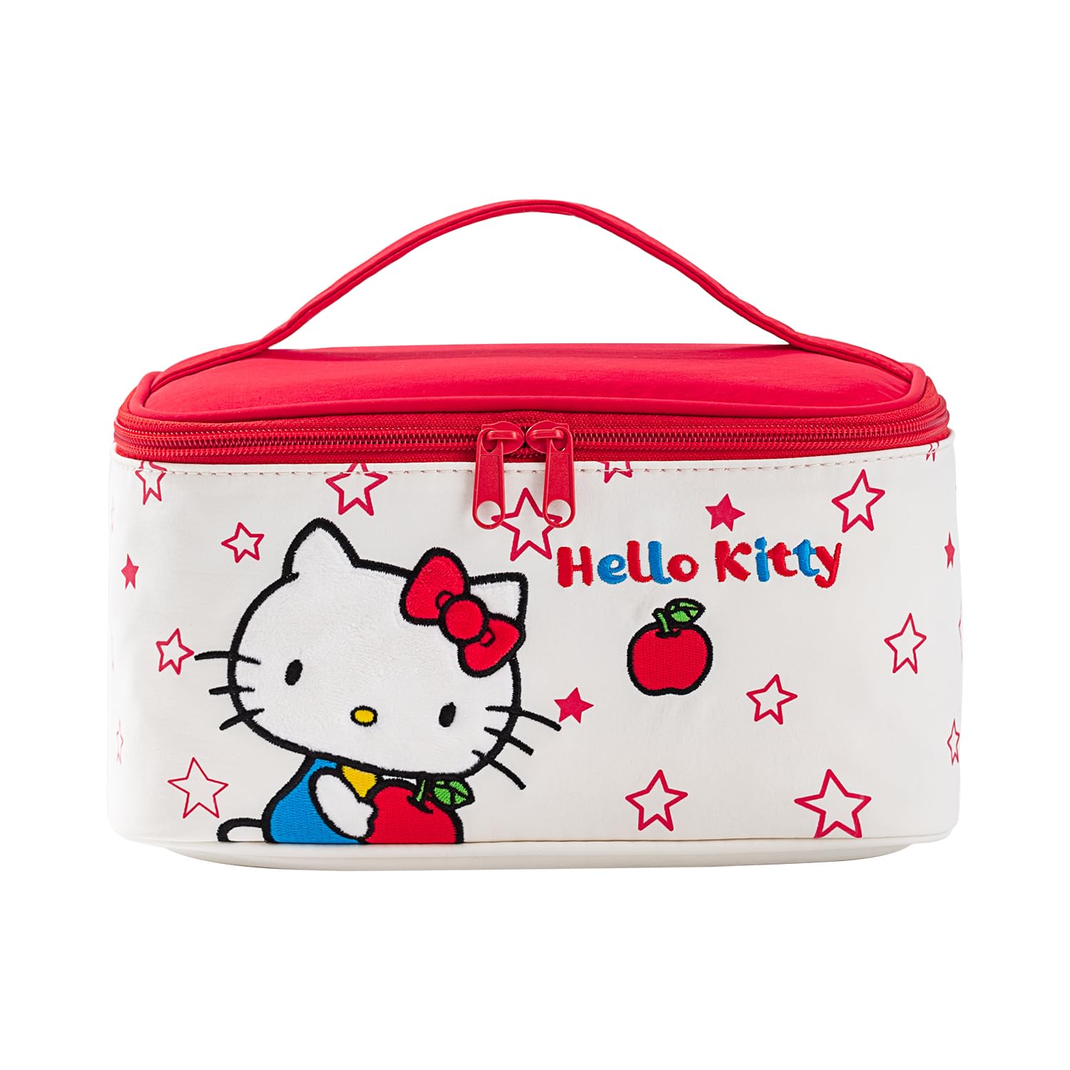 AmBealla Makeup Bag Large Waterproof Cosmetic Bags with Makeup Brush Holder,Cute Printed Makeup Organizer for Women Traveling,Portable Toiletry Bag for Girls