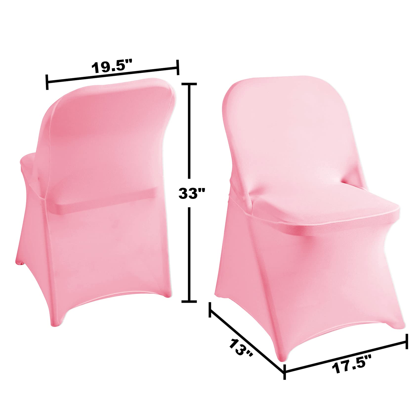 magalo 12 Pack Black Spandex Folding Waterproof Chair Cover, Stretch Chair Cover Protector for Wedding, Party, Dining Banquet and Other Special Events