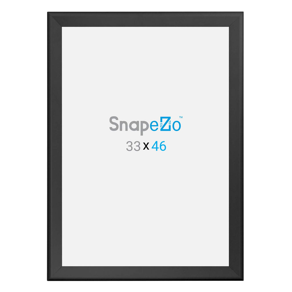 SnapeZo Movie Poster Frame 27x40 Inches, Black 1.7 Inch Aluminum Profile, Front-Loading Snap Frame, Wall Mounting, Wide Series for One Sheet Movie Posters