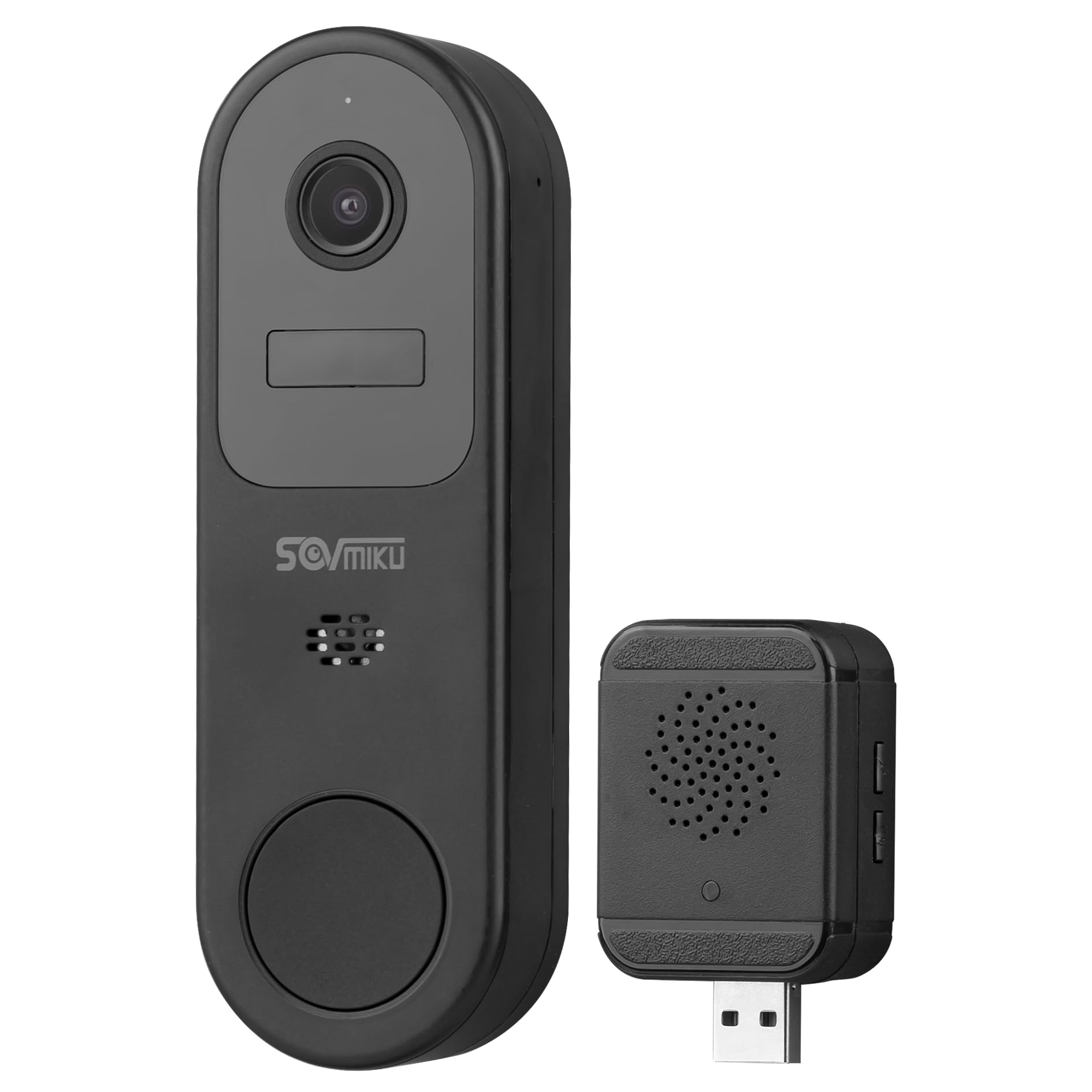 SOVMIKU Vicohome DB3 2K Smart Video Doorbell with Chime, Home Security Battery Camera Wireless, Audible Alarm, Easy to Setup, Human Detection,Two Way Audio, 2.4GHz Wi-Fi, No SD Slot