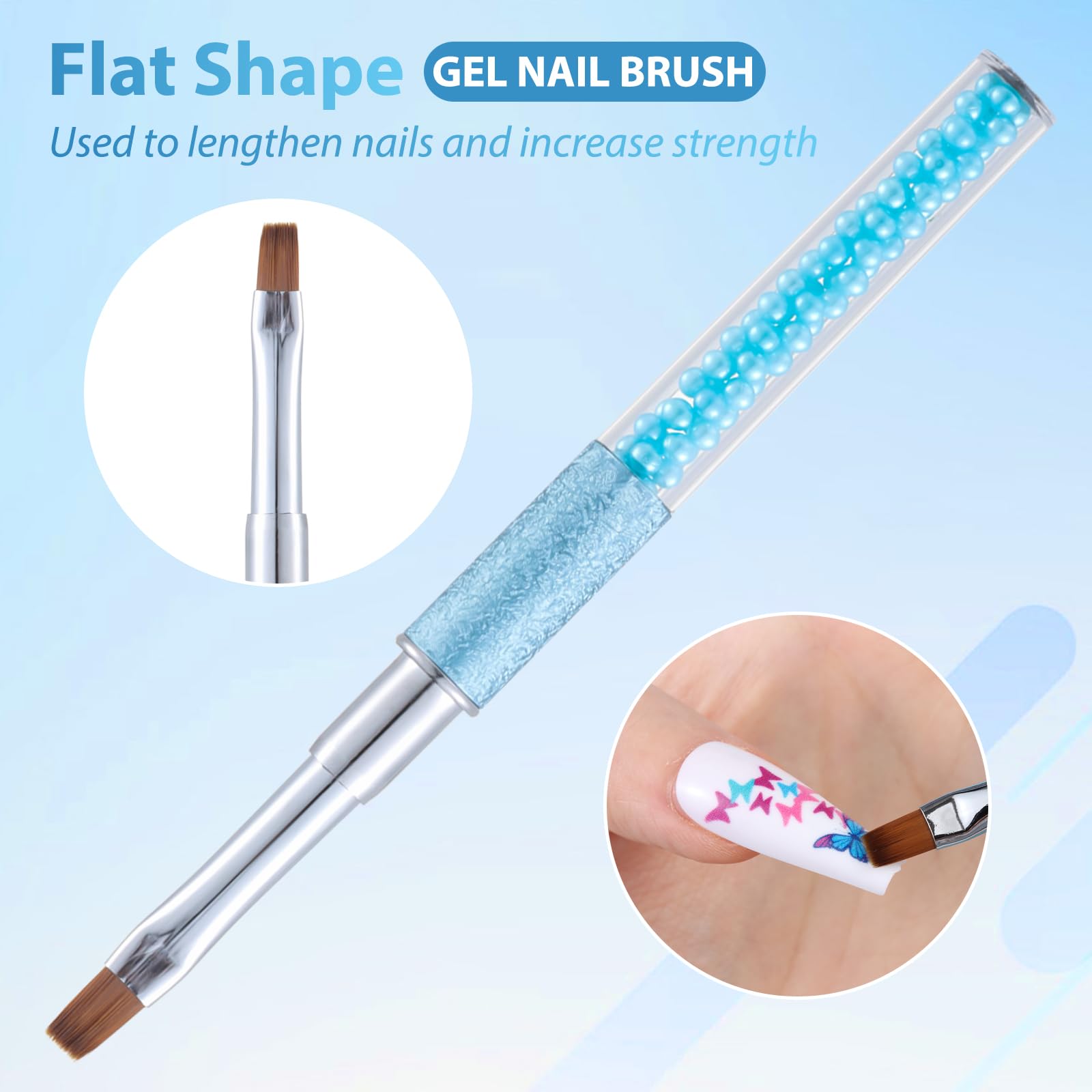 Nail Art Clean Up Brushes,Nail Brushes for Cleaning Polish Mistakes on the Cuticles, Acetone Resistant Nail Brush, Fingernail Cleaning Brushes for Nail Art and Designs (2 Pcs Round&Angled)