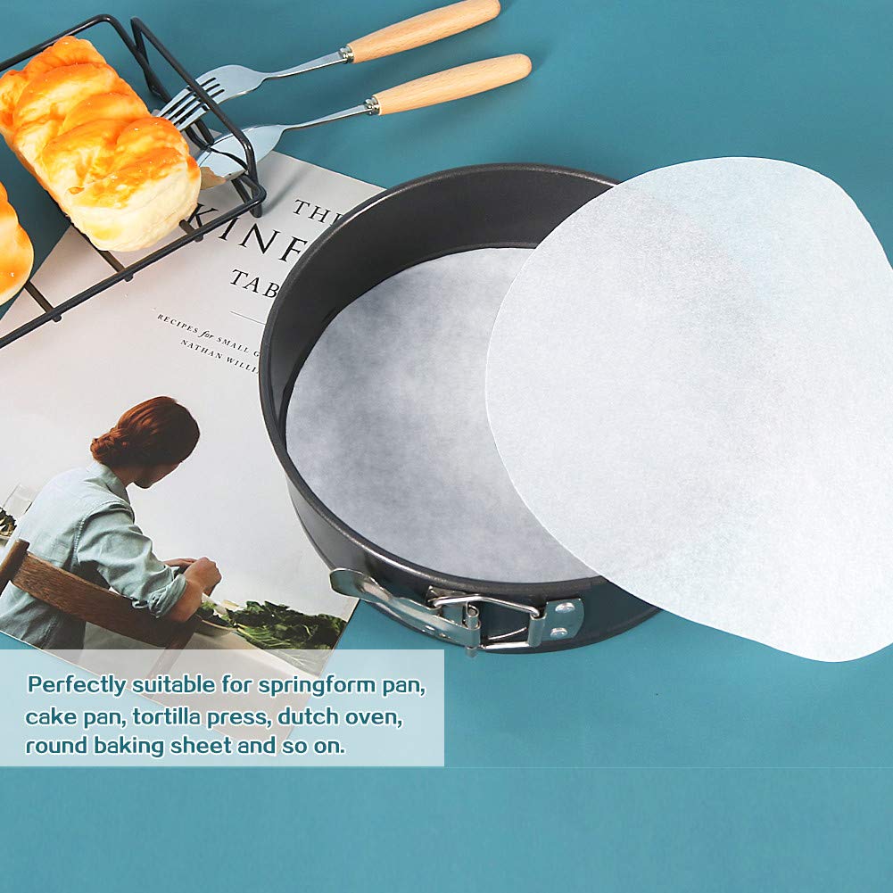 BOYAN 6 Inch Parchment Paper Rounds, Set of 220, Hamburger Patty Paper/Burger Press Paper, Non Stick Small Pre-cut Round Parchment Paper for Cake Pan, Springform Pan, Burger Patty Maker and More