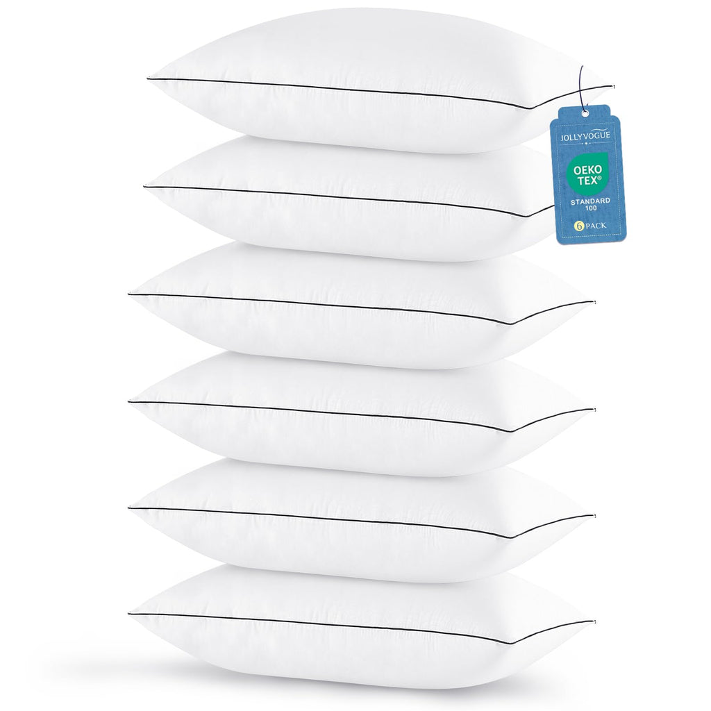 JOLLYVOGUE Standard Pillows Set for Sleeping, Cooling and Supportive Pillows Full Size for Side and Back Sleepers, Down Alternative Hotel Collection Sleeping Pillow