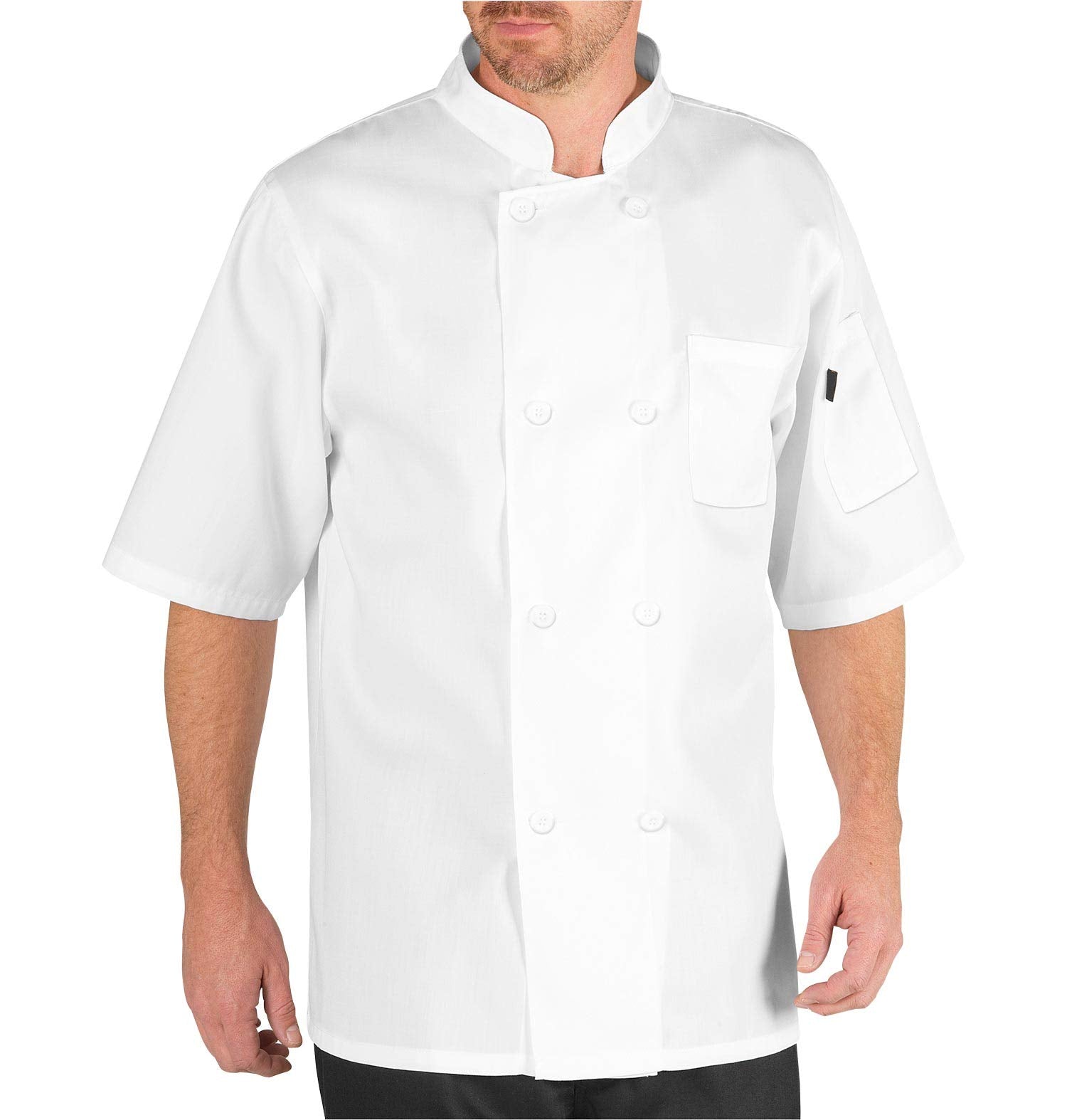Chef Code Men's Short Sleeve Unisex Classic Chef Coat