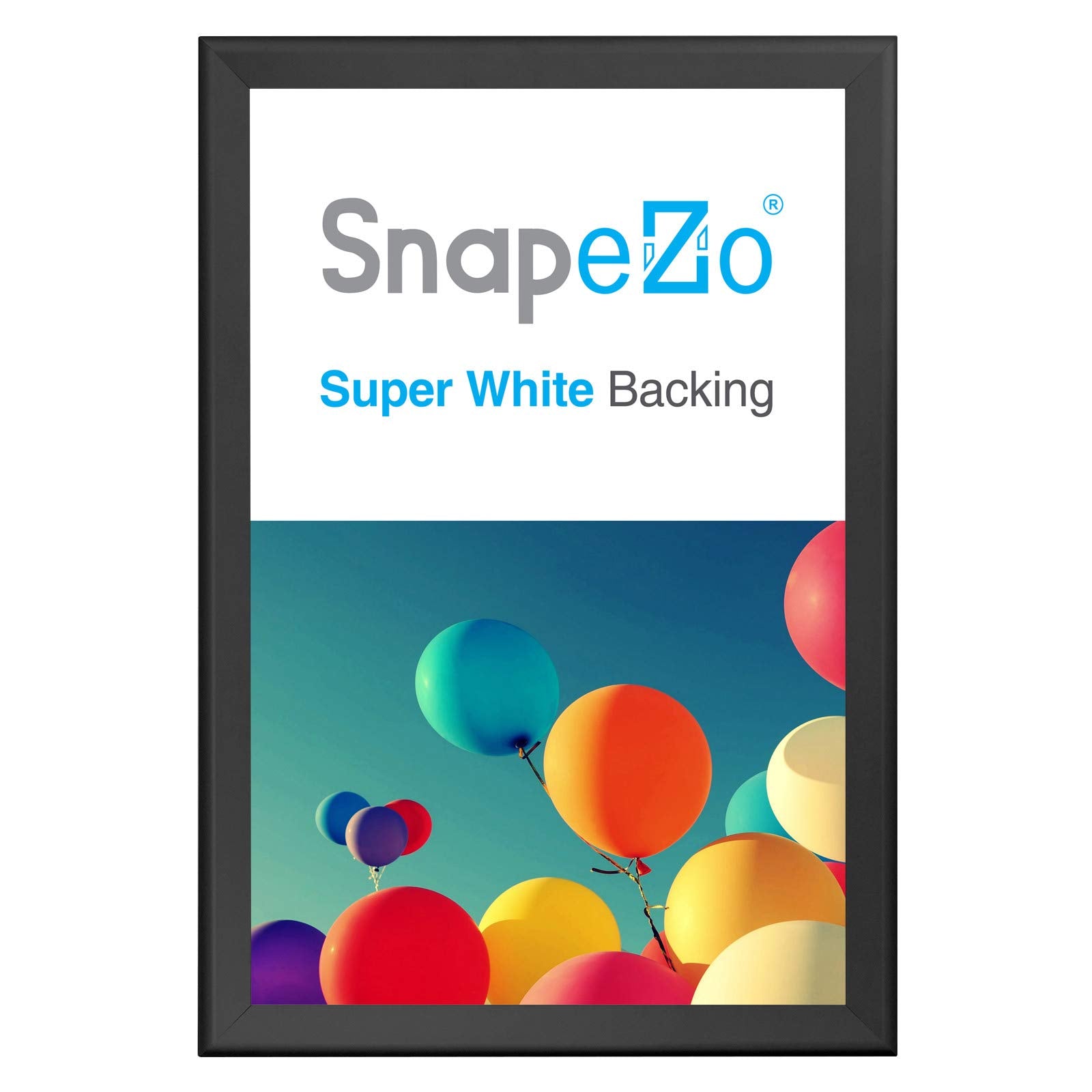 SnapeZo Movie Poster Frame 27x40 Inches, Black 1.7 Inch Aluminum Profile, Front-Loading Snap Frame, Wall Mounting, Wide Series for One Sheet Movie Posters