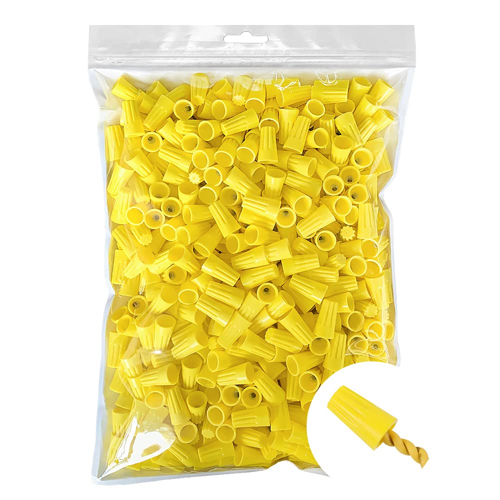 300 Pcs Red Electrical Wire Connectors Screw Terminals, with Spring Insert Twist Nuts Caps (AWG 18-10)