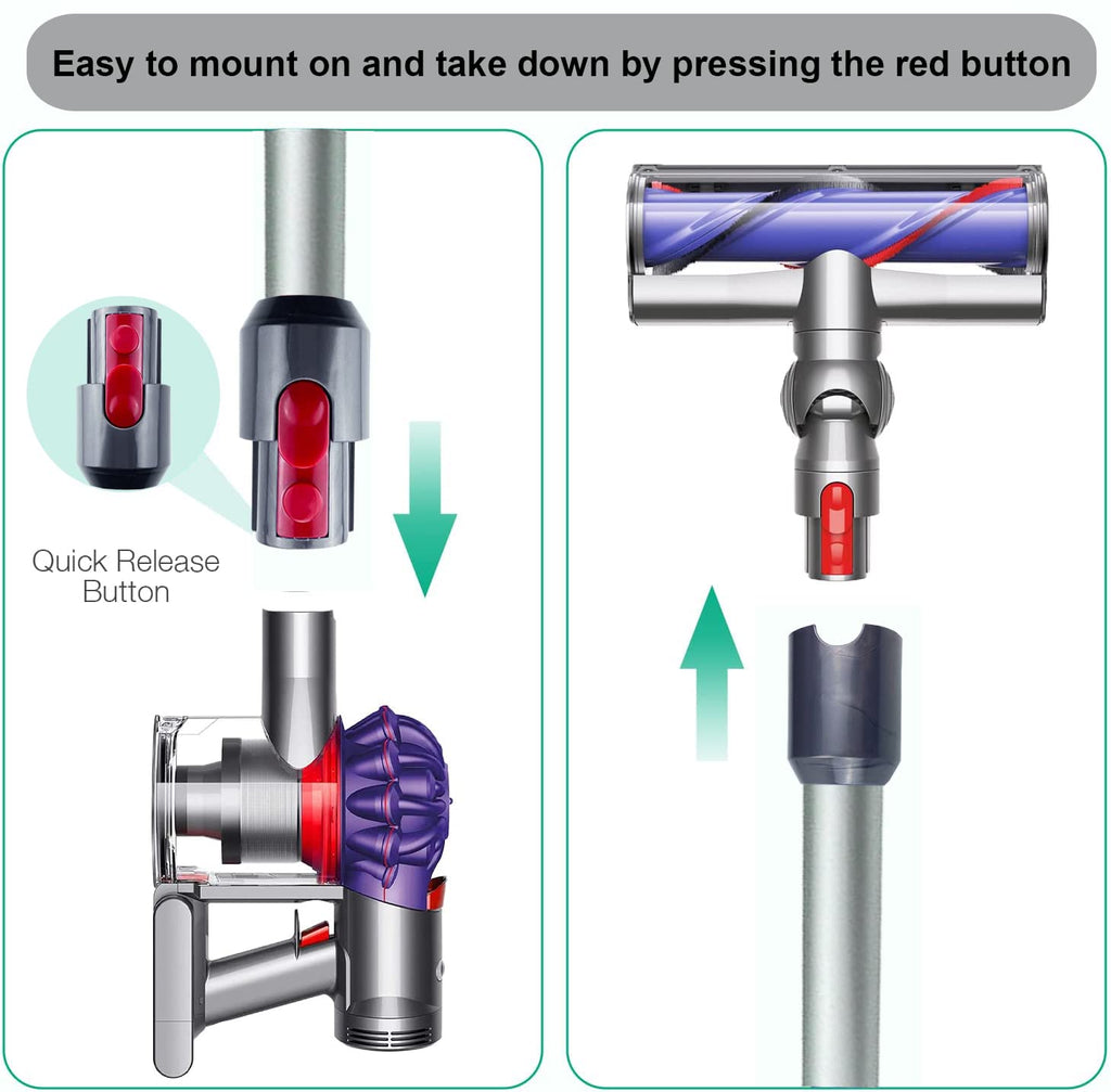 GYLBF Quick Release Wand Compatible for Dyson V15 V11 V10 V8 V7 Stick Vacuum Cleaners, Vacuums Attachment Extension Tube, 28.3 IN (Black)