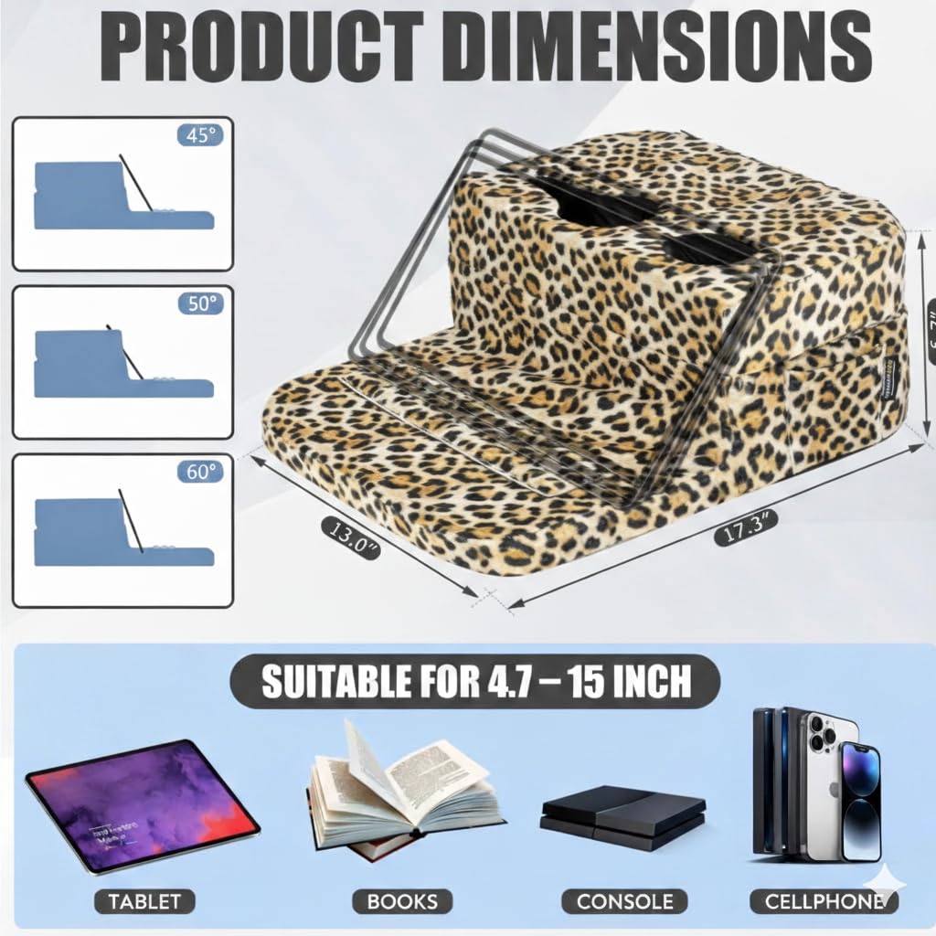 TabCouchCaddy - Couch Cup Holder Tray Pillow - Bed, Couch Caddy, Sofa, RV & Car - Holds Drinks, Snacks, Remotes, Phones, Kindle, Tablet | Bed Cup Holder (Beige)