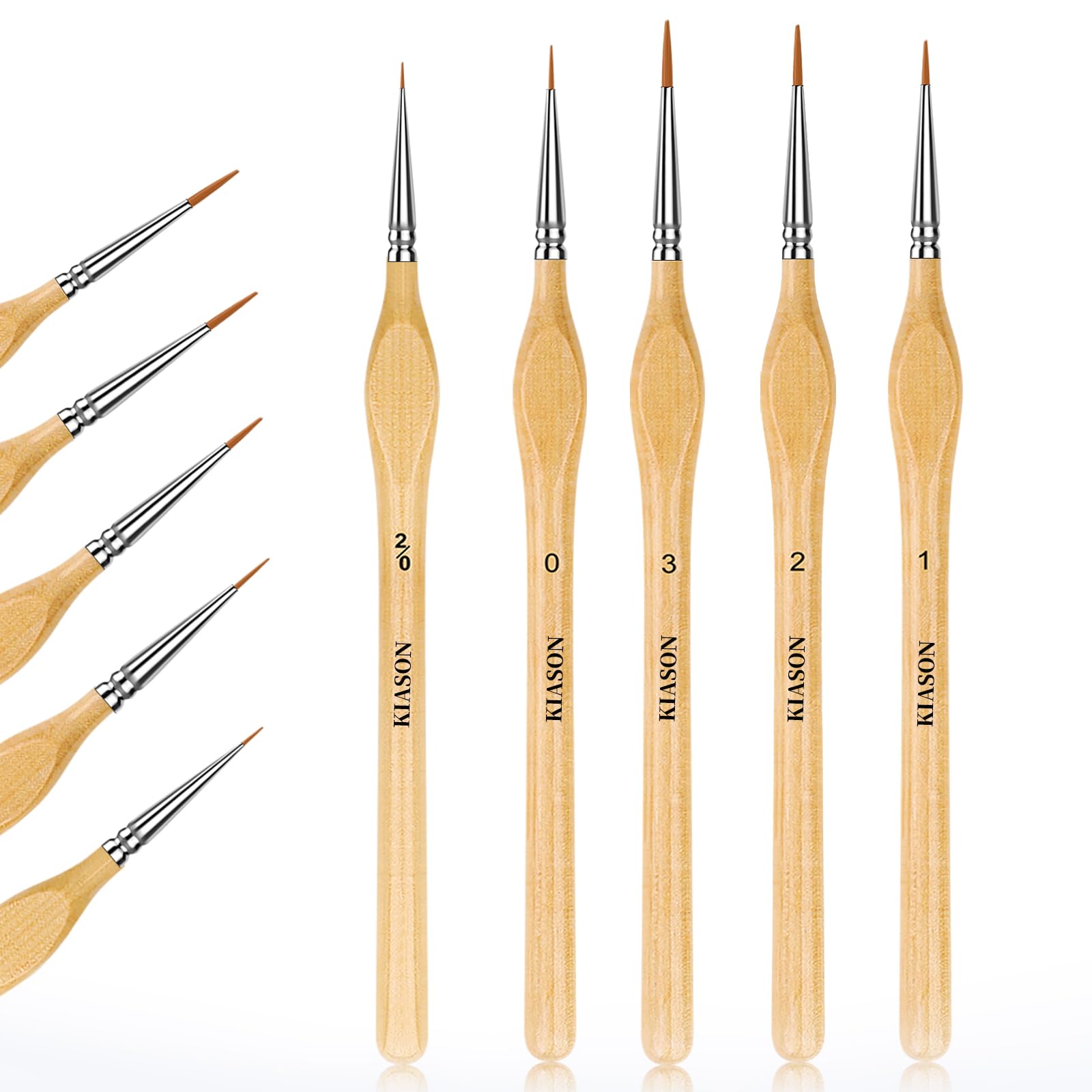 5PC Miniature Paint Brush for Fine Detailing, Detail Paint Brushes, Small Painting Brushes for Art, Crafts, Acrylic, Watercolor, Model, Face, Paint by Number, Figurine(Black)