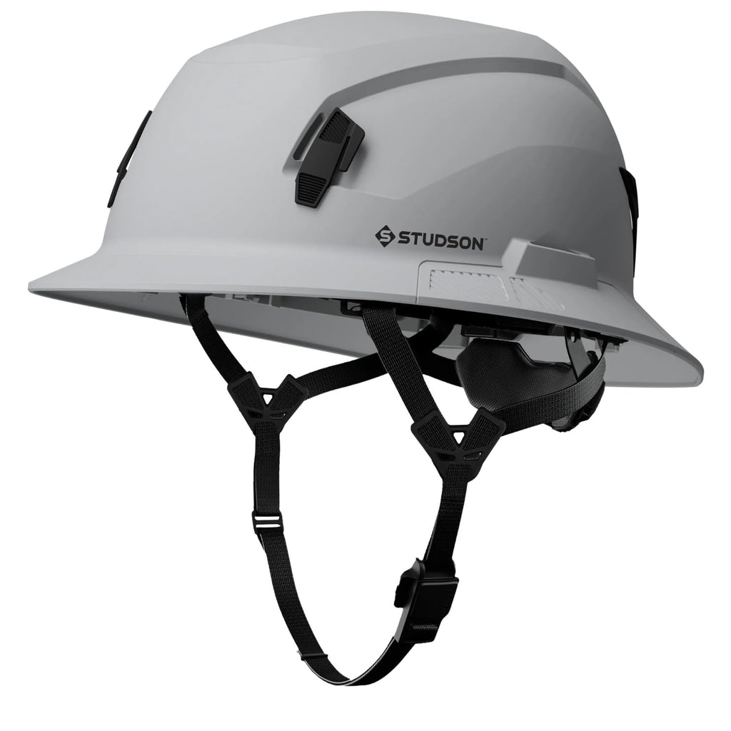 STUDSON SHK-1 Full Brim Safety Helmet: ANSI/ISEA Z89.1 Type II Compliant (R 2019), Lightweight & Breathable, NFC Emergency Contact Chip, One Size, Class C & E Protection
