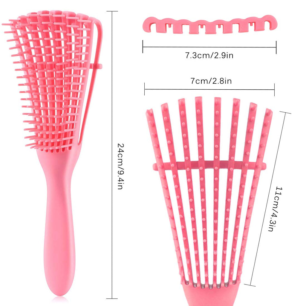 Detangling Brush for Afro America/African Hair Textured 3a to 4c Kinky Wavy/Curly/Coily/Wet/Dry/Oil/Thick/Long, Knots Detangler Scalp Massage Comb Hair Detangler for Women (1 pc, Purple)