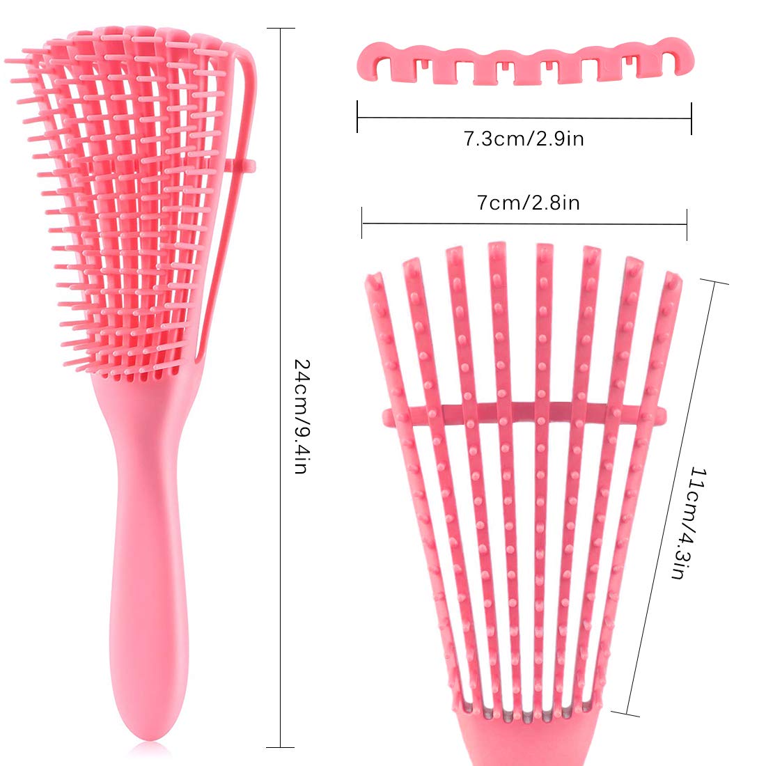 Detangling Brush for Afro America/African Hair Textured 3a to 4c Kinky Wavy/Curly/Coily/Wet/Dry/Oil/Thick/Long, Knots Detangler Scalp Massage Comb Hair Detangler for Women (1 pc, Purple)
