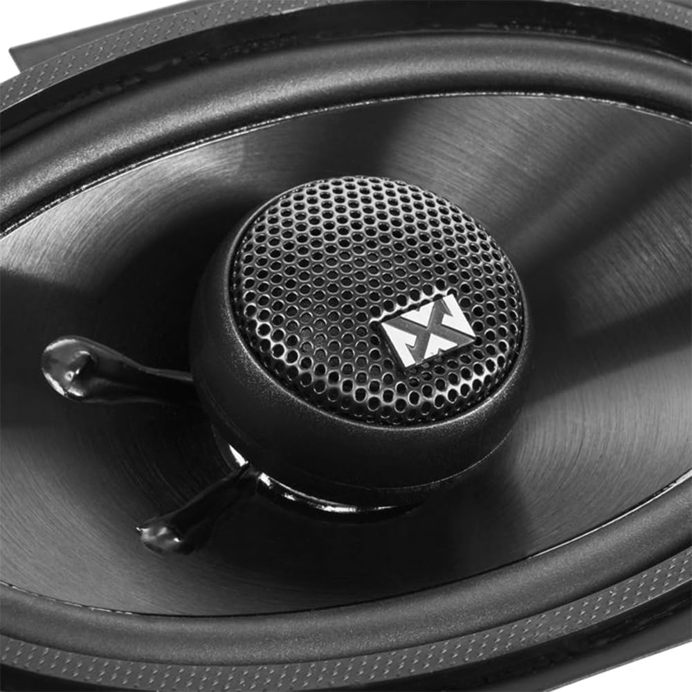 NVX NSP35 3.5" Car Speakers, 200W Max, 70W RMS, 2-Way Coaxial w/Silk Dome Tweeters & Built-in X-Overs, Easy to Install in Cars/Trucks/Doors (Pair)