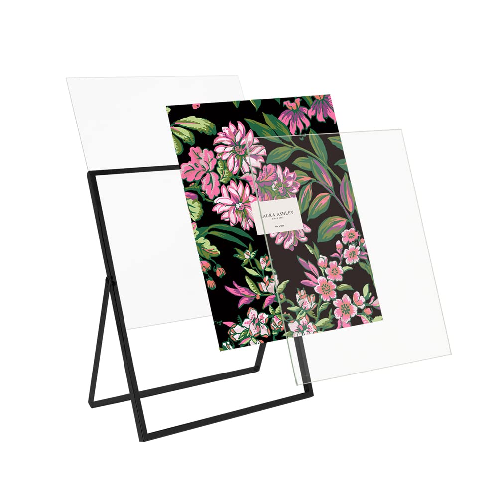 Laura Ashley 2x3 Rose Gold Flat Metal Picture Frame (Vertical) with Pull-Out Easel Stand, Made for Tabletop, Counterspace, Shelf and Desk (2x3, Rose Gold)