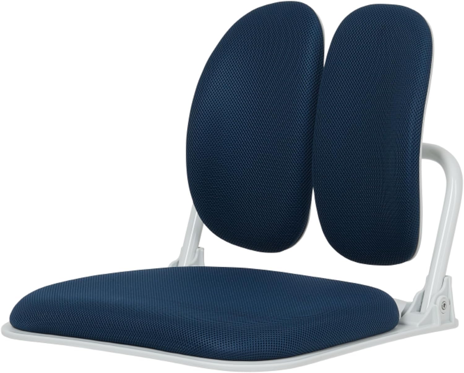 【Premium Dual-Backrests】 Made in Korea Ergonomic Floor Chair with Back Support - Meditation Chair, Floor Gaming Chair, Reading Chair, Floor Chairs for Adults, Foldable Chair (Black Leather)