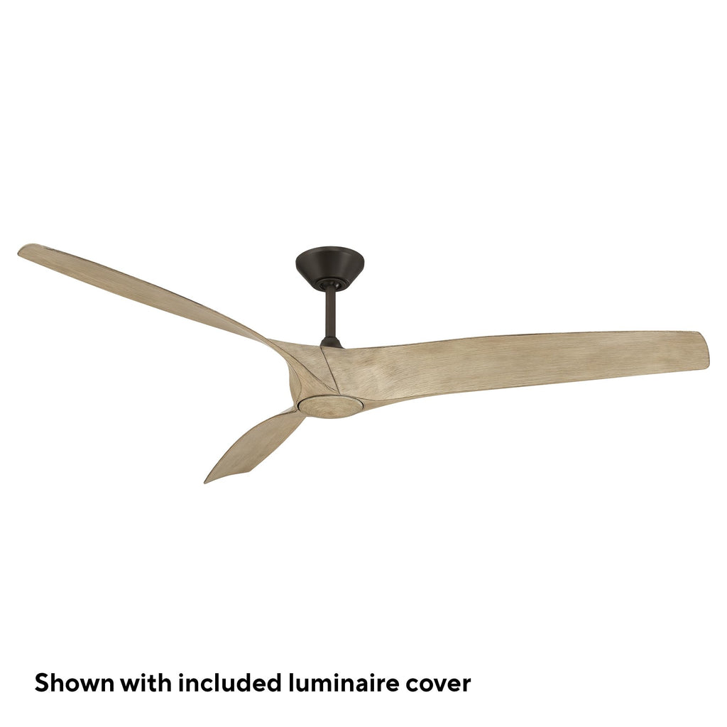 Modern Forms Zephyr Smart Indoor and Outdoor 3-Blade Ceiling Fan 52in Bronze/White Oak with Adjustable CCT 2700K-3000K-4000K-5000K LED Light Kit and Remote Control