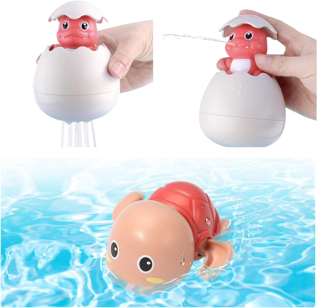 33 PCS Bath Toys for Toddlers and Babies, Bathtub Toy Set with Shower, Rubber Ducks, Floating Toys