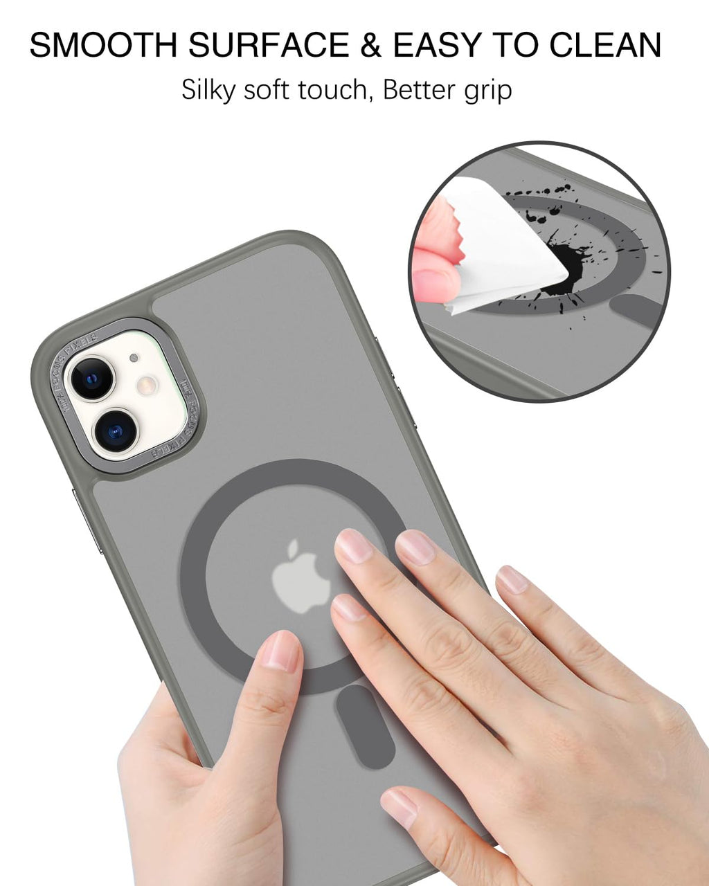 BENTOBEN for iPhone 11 Phone Case, Phone case for iPhone 11 Magnetic Case [Compatible with Mag Safe] Translucent Matte Slim Shockproof Anti-Fingerprint Protective Cover for iPhone 11 6.1’’ Black