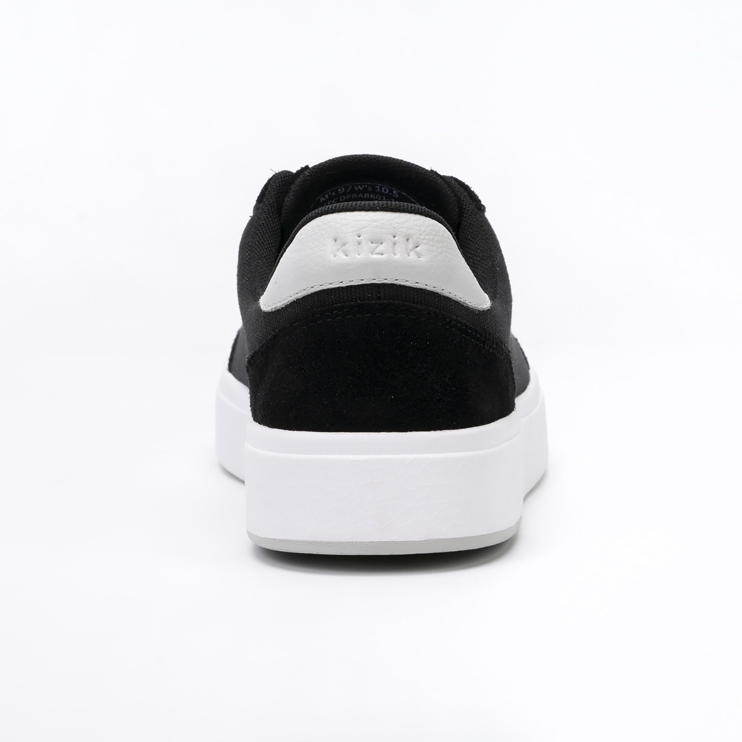 Kizik Slip On Sneakers: Prague - Court Style, 4-Way Stretch Canvas with Suede Details, Casual Shoes for Women & Men, Hands Free Convenience